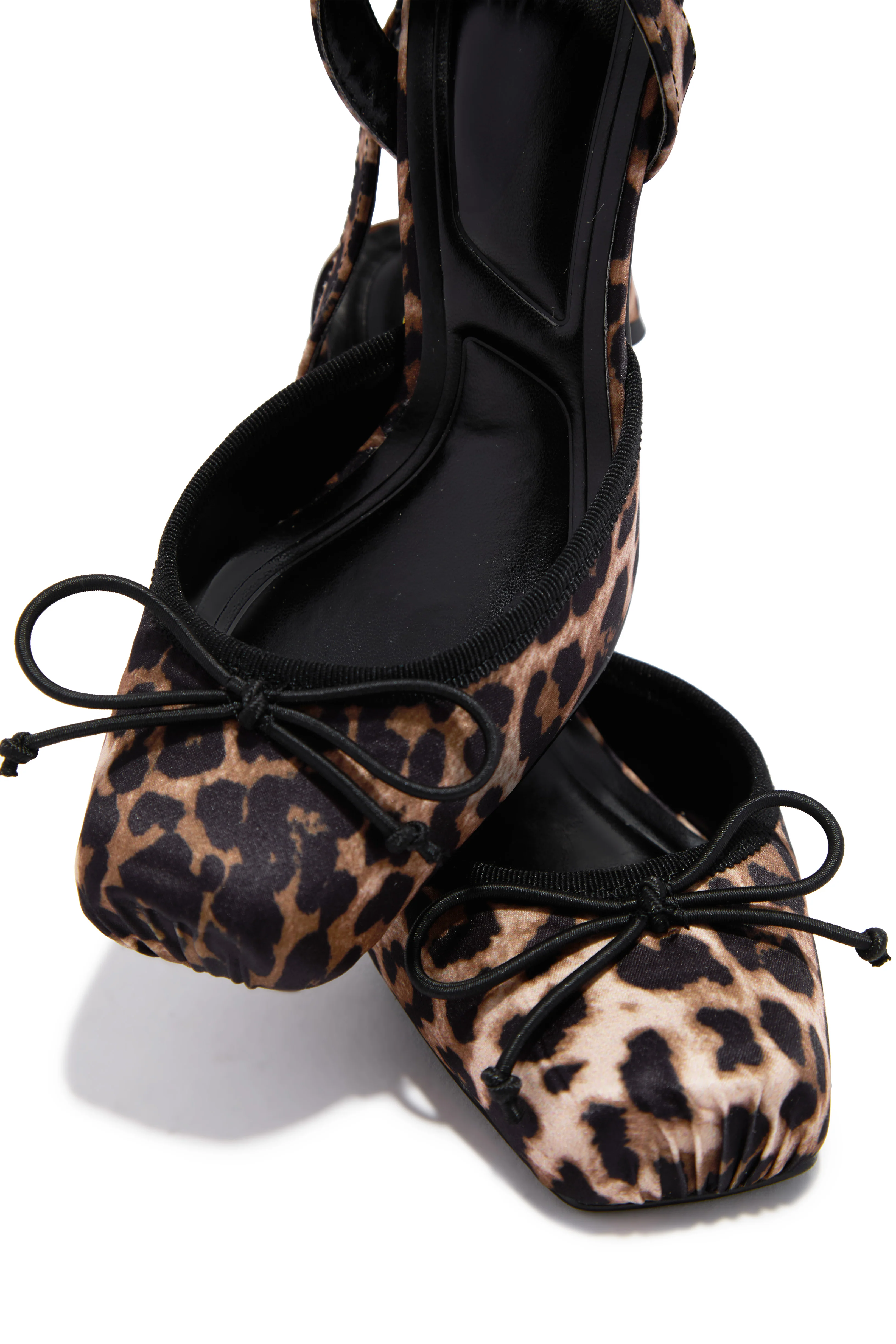 Alahna Ballet Lace Up Heels - Leopard - Image 4
