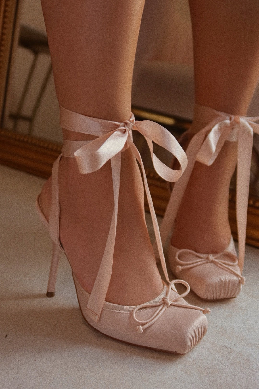 Alahna Ballet Lace Up Heels - Blush - Image 2