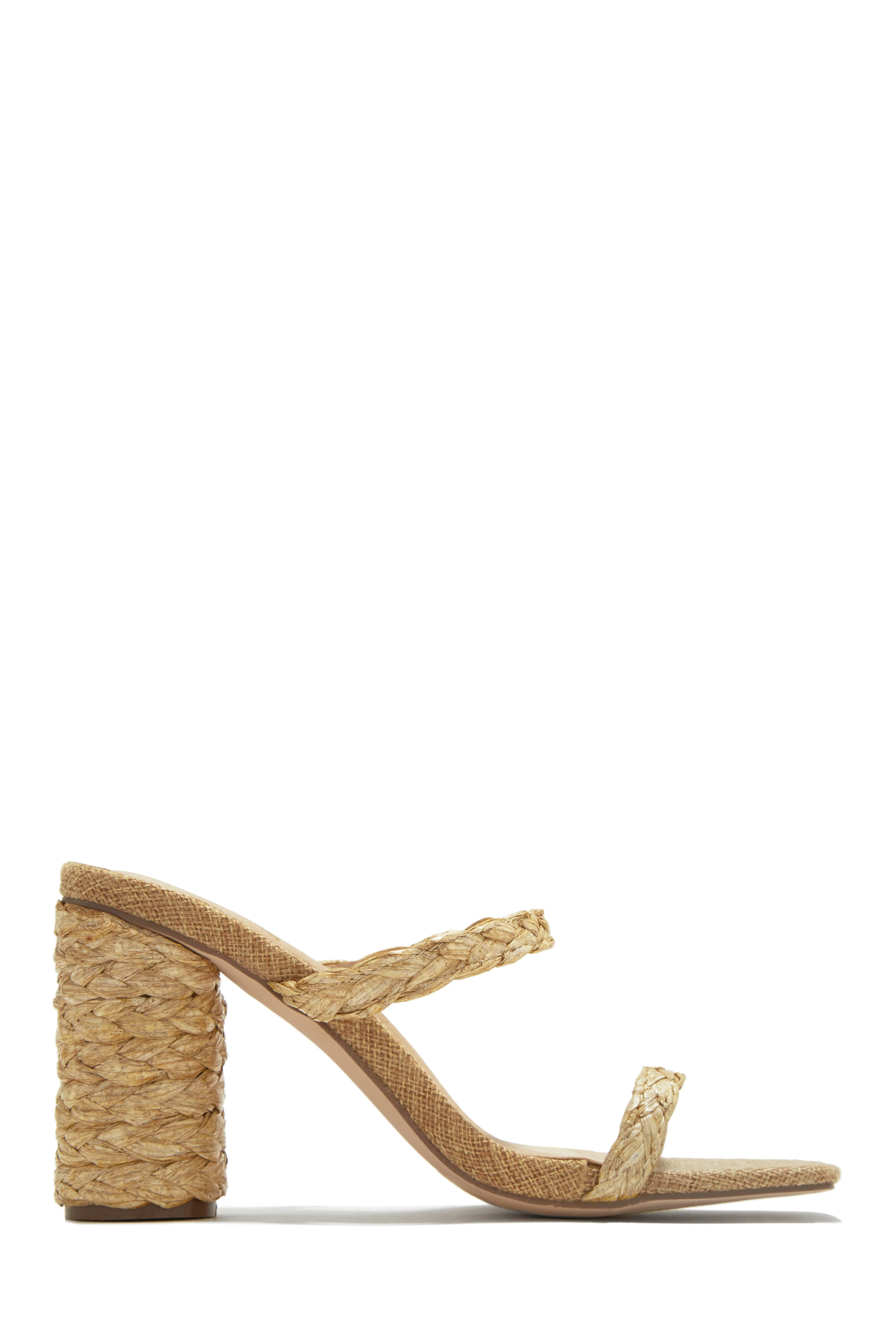 Out On Vacation Espadrille Block Heel Mules - Black - Image 5