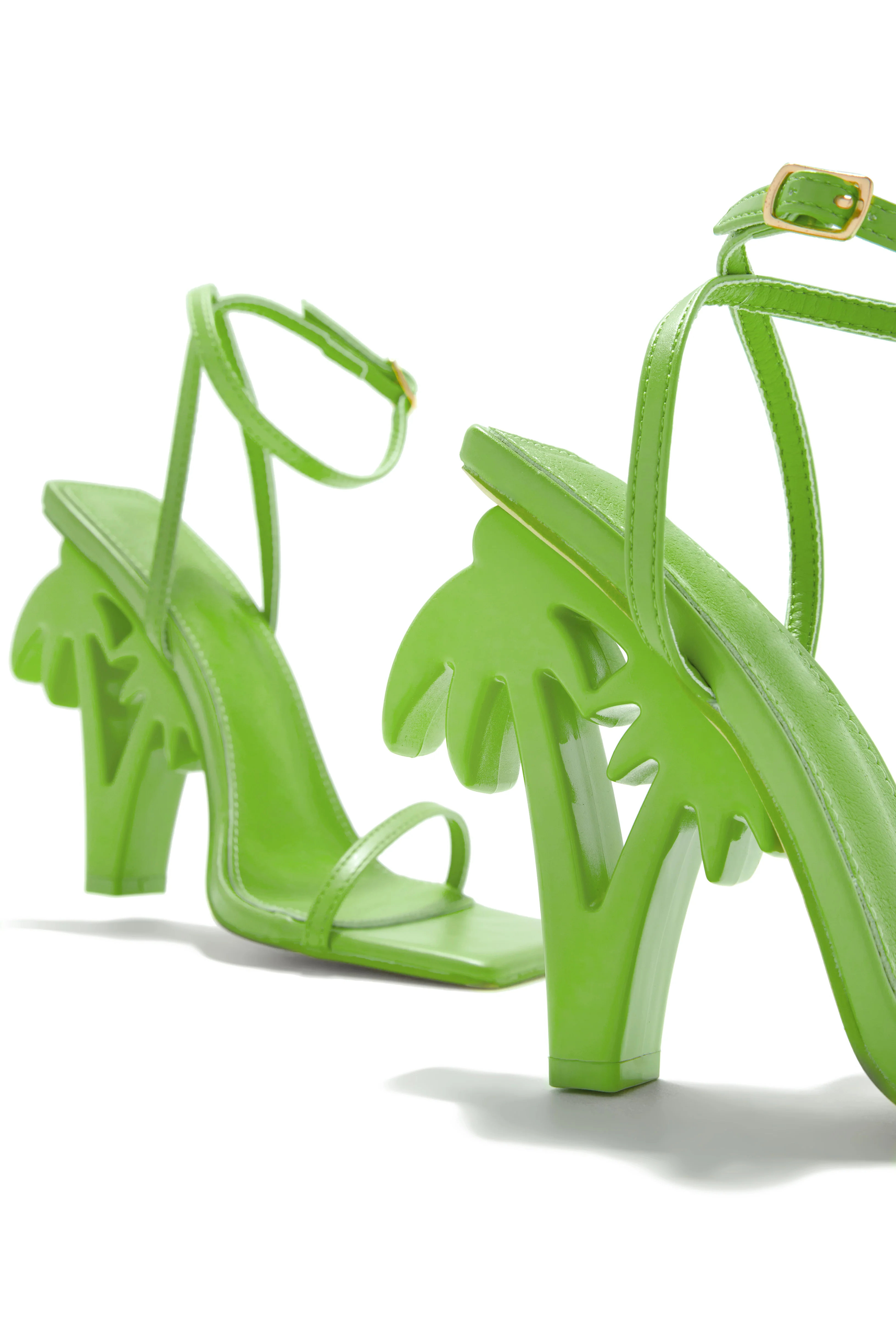 Palm Springs Palm Tree High Heels - Lime - Image 12