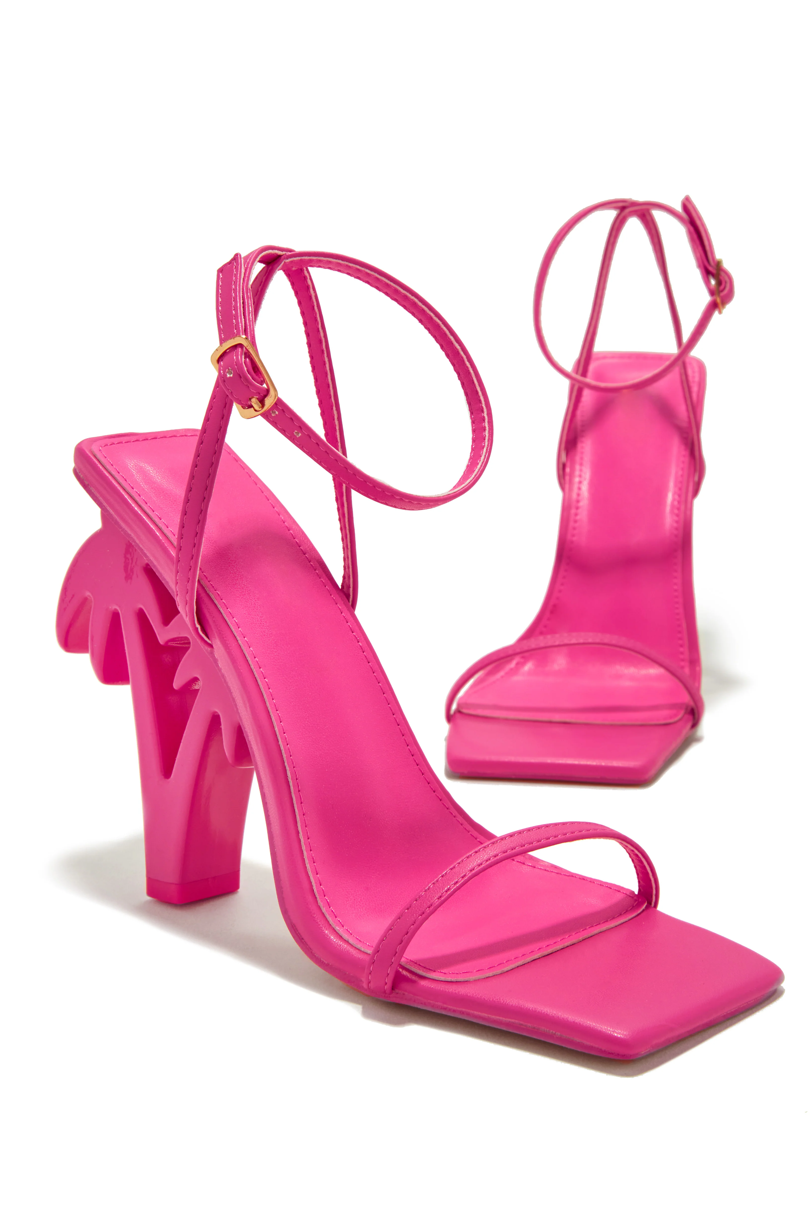 Palm Springs Palm Tree High Heels - Pink - Image 6