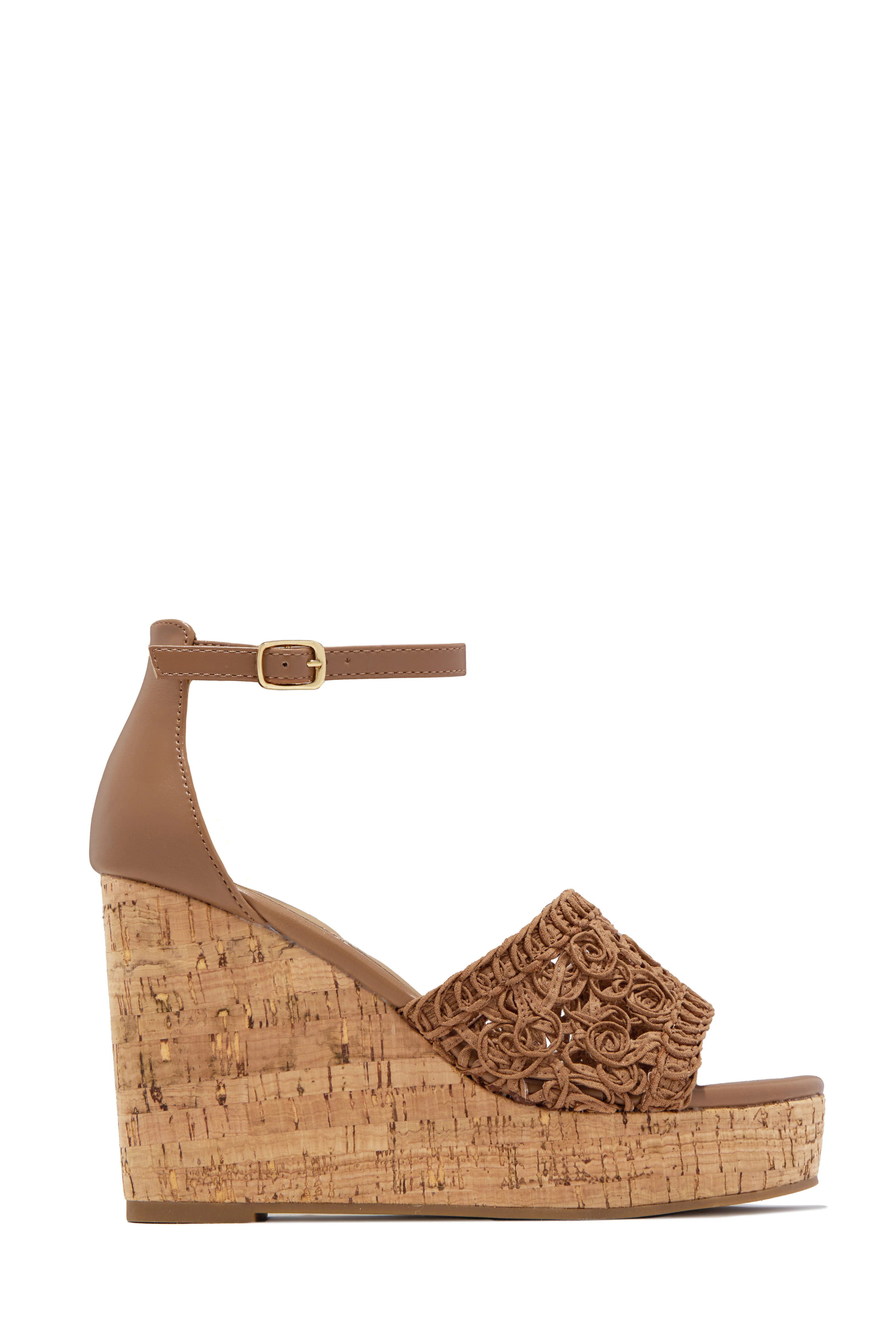 Paradise Nights Platform Wedges - Tan - Image 4