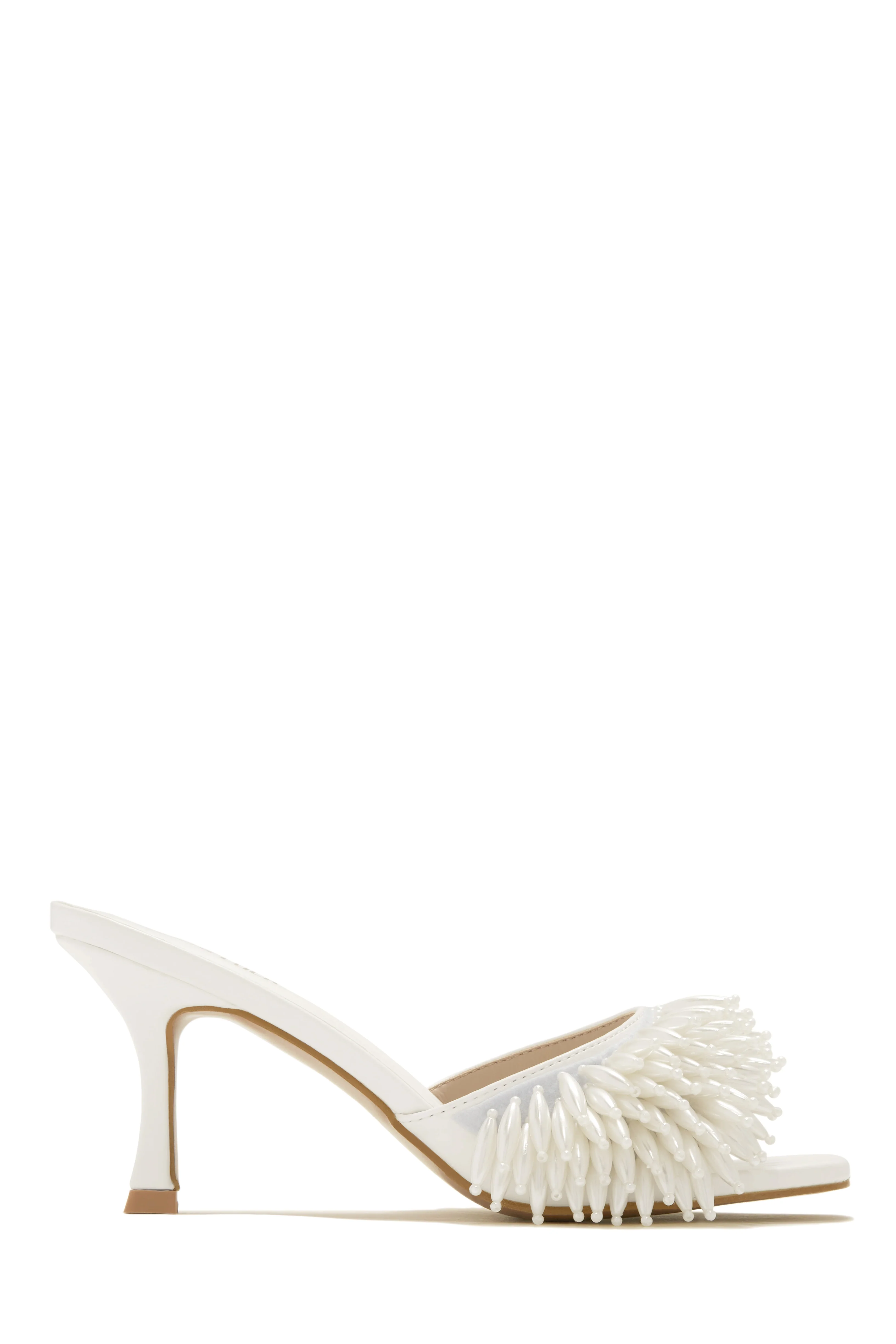 Paradiso Beaded Mid Heel Mules - Pink - Image 11