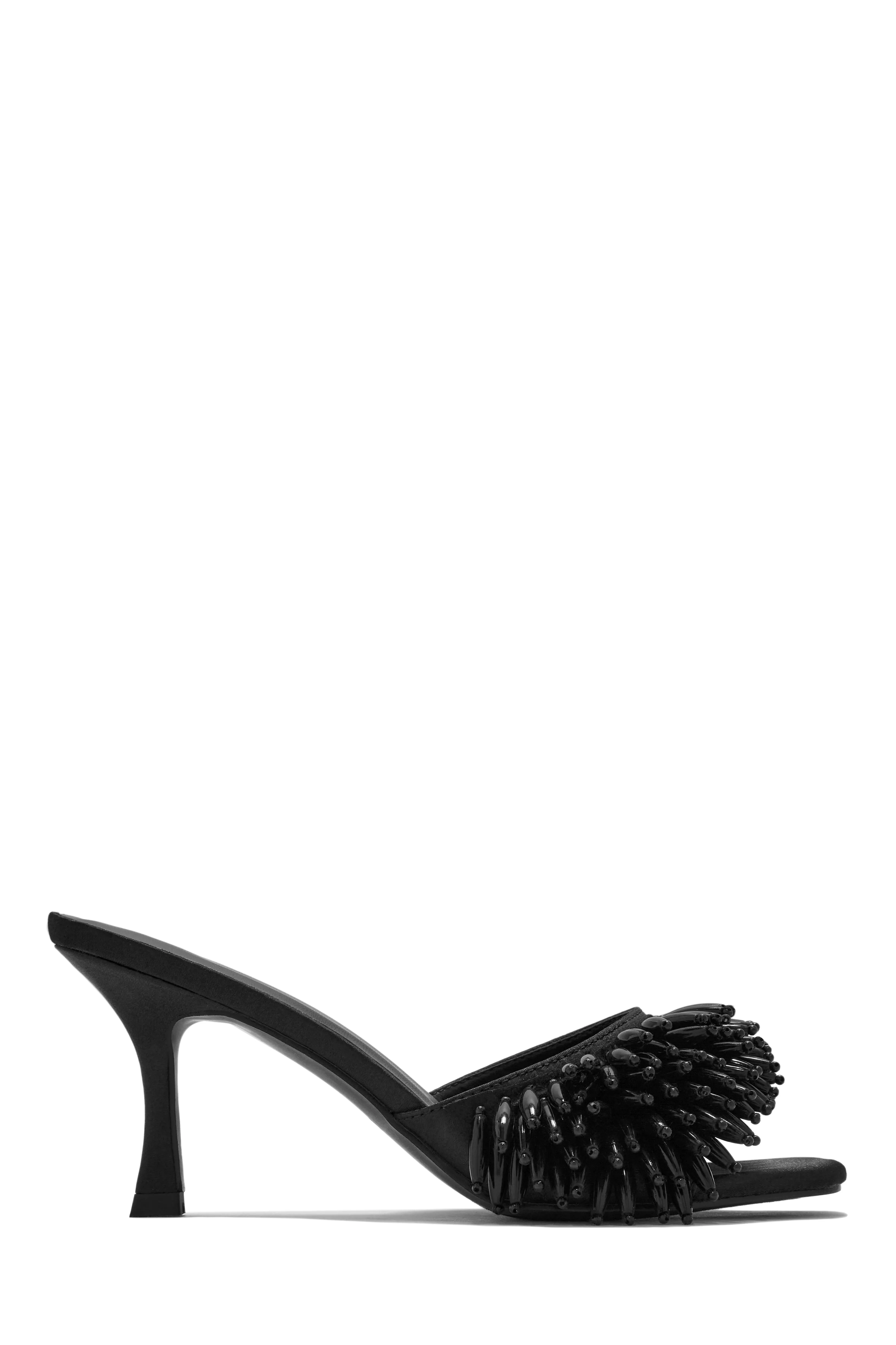 Paradiso Beaded Mid Heel Mules - Pink - Image 6