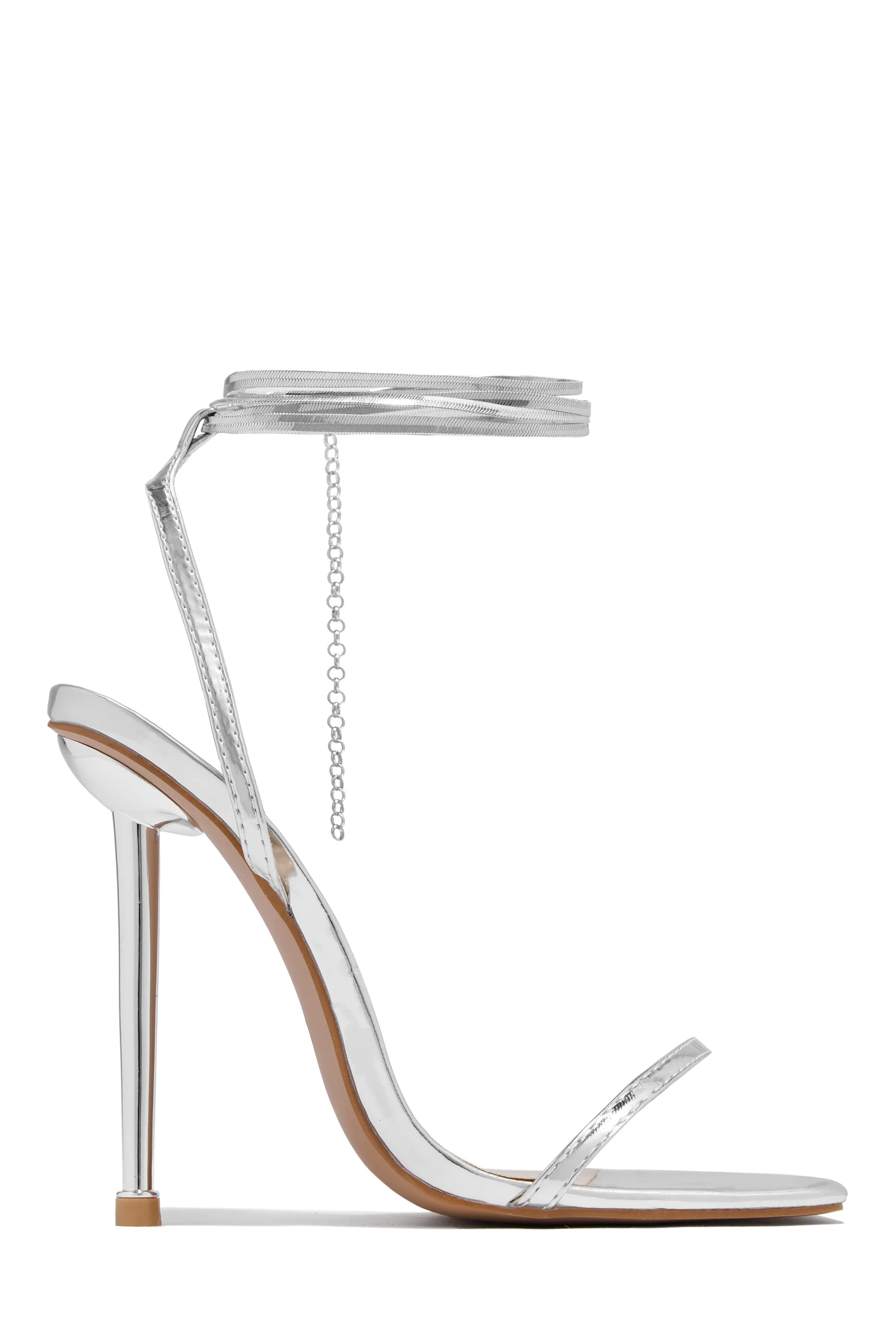 Perfect Affair Single Sole High Heels - Silver - Image 3