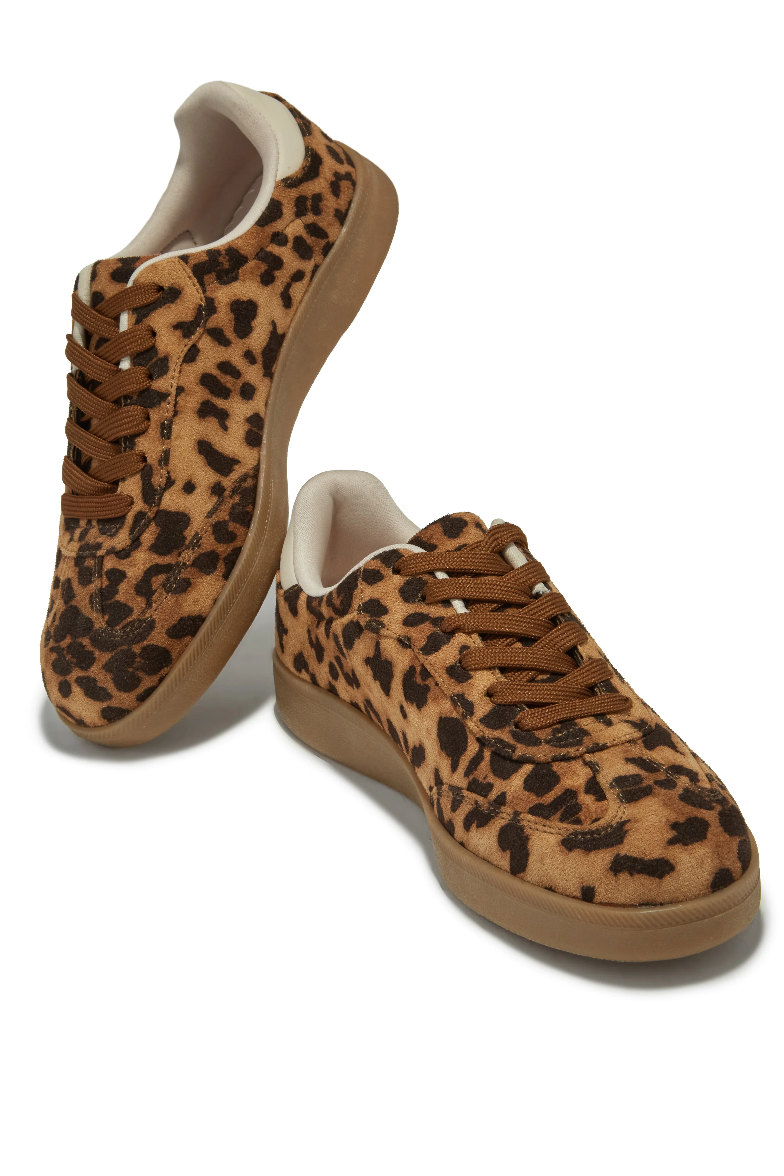 Piper Lace Up Sneakers - Leopard - Image 8