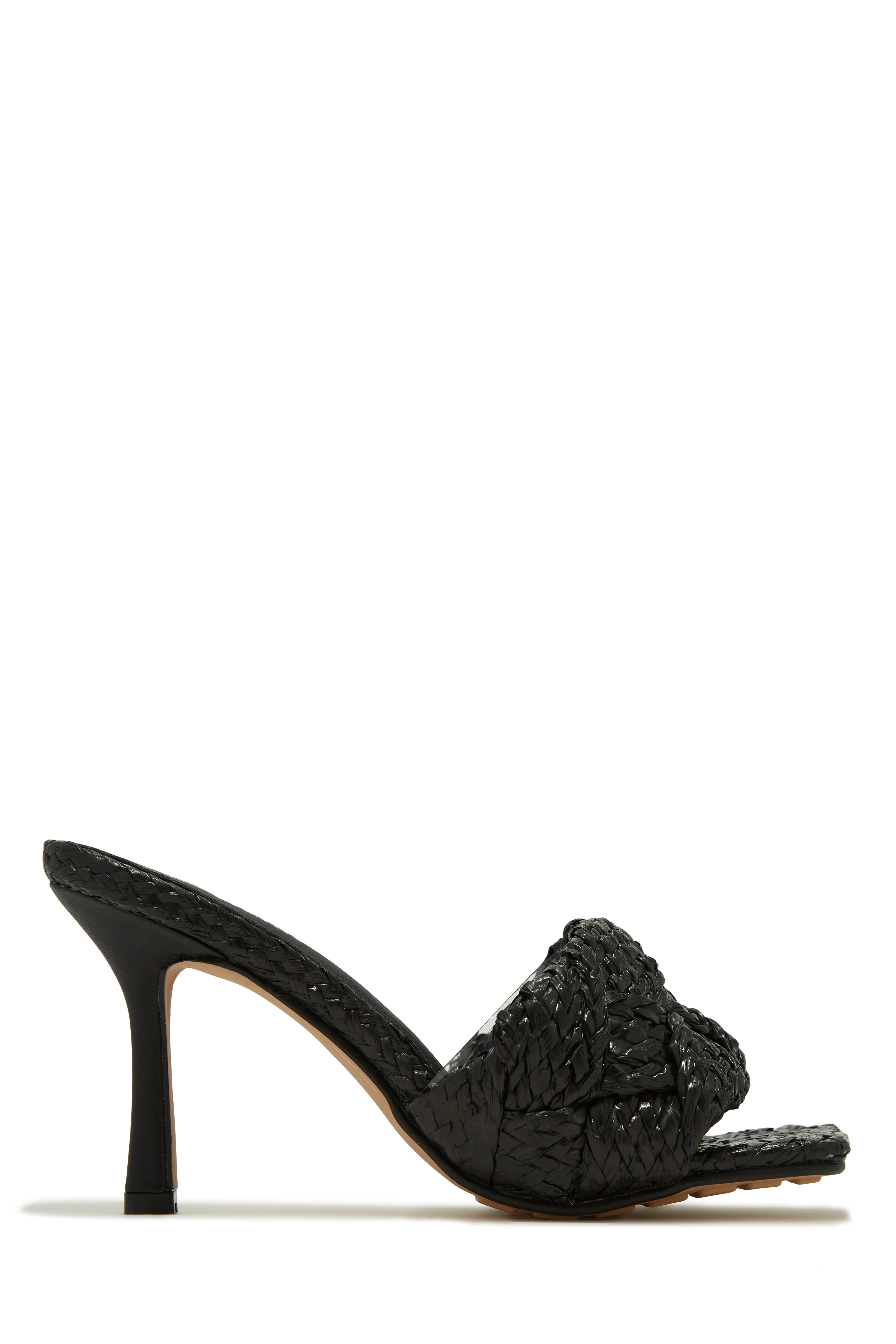 Positano Mid Heel Mules - Black - Image 6