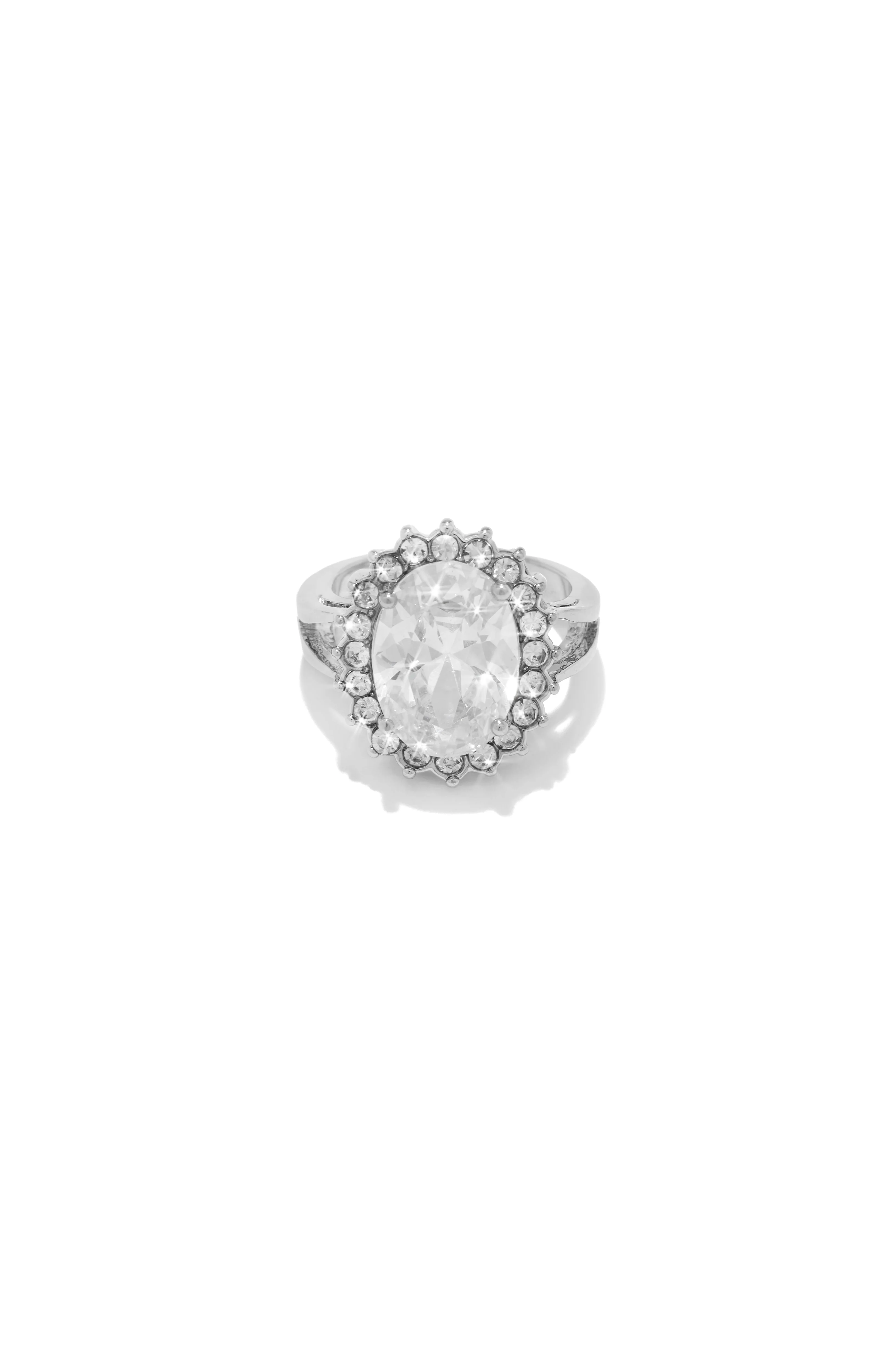 Pretty Glares Embellished Statement Ring - Silver - Image 4