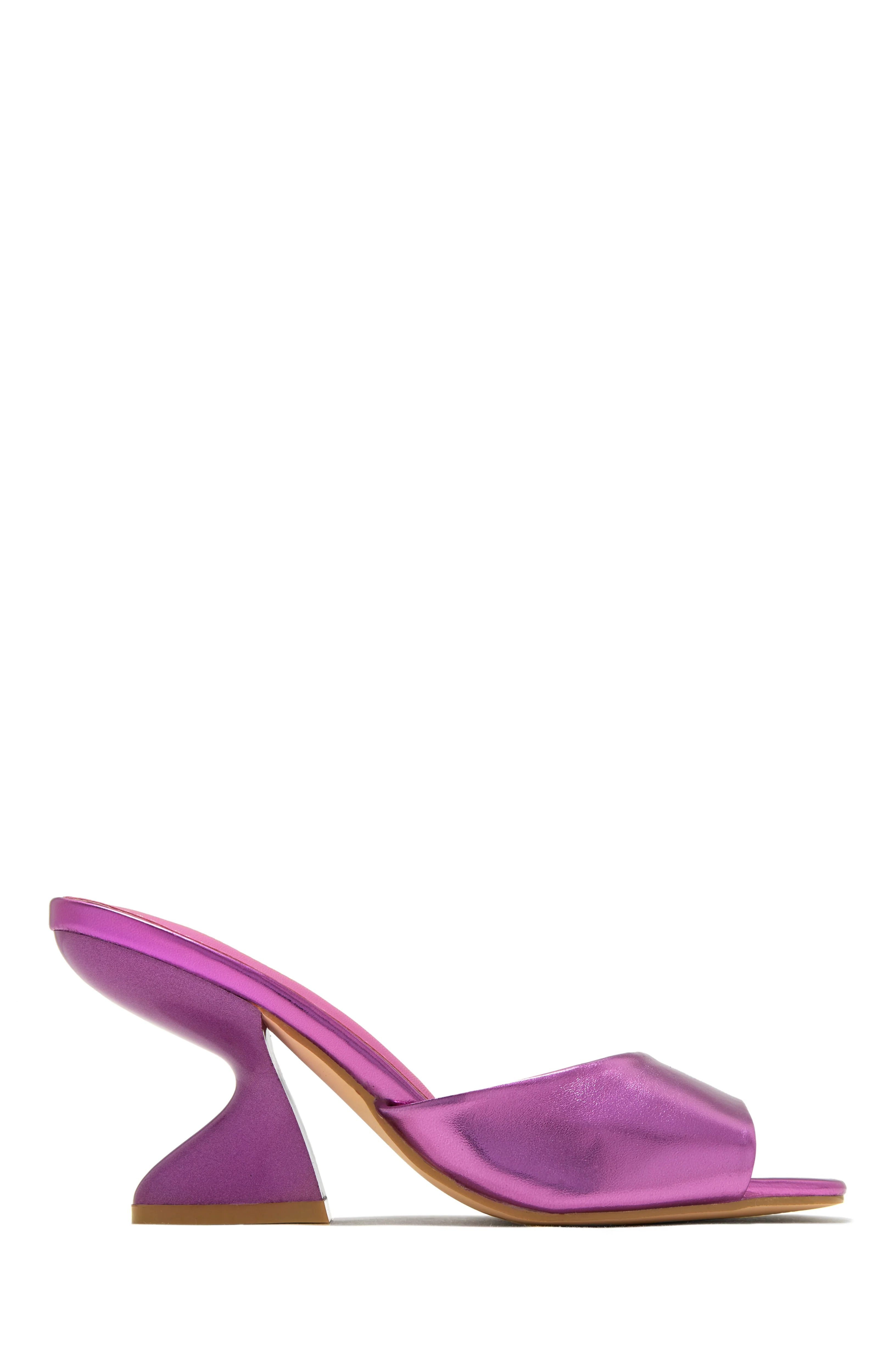 Racquel Mid Heel Mules - Metallic Pink - Image 6