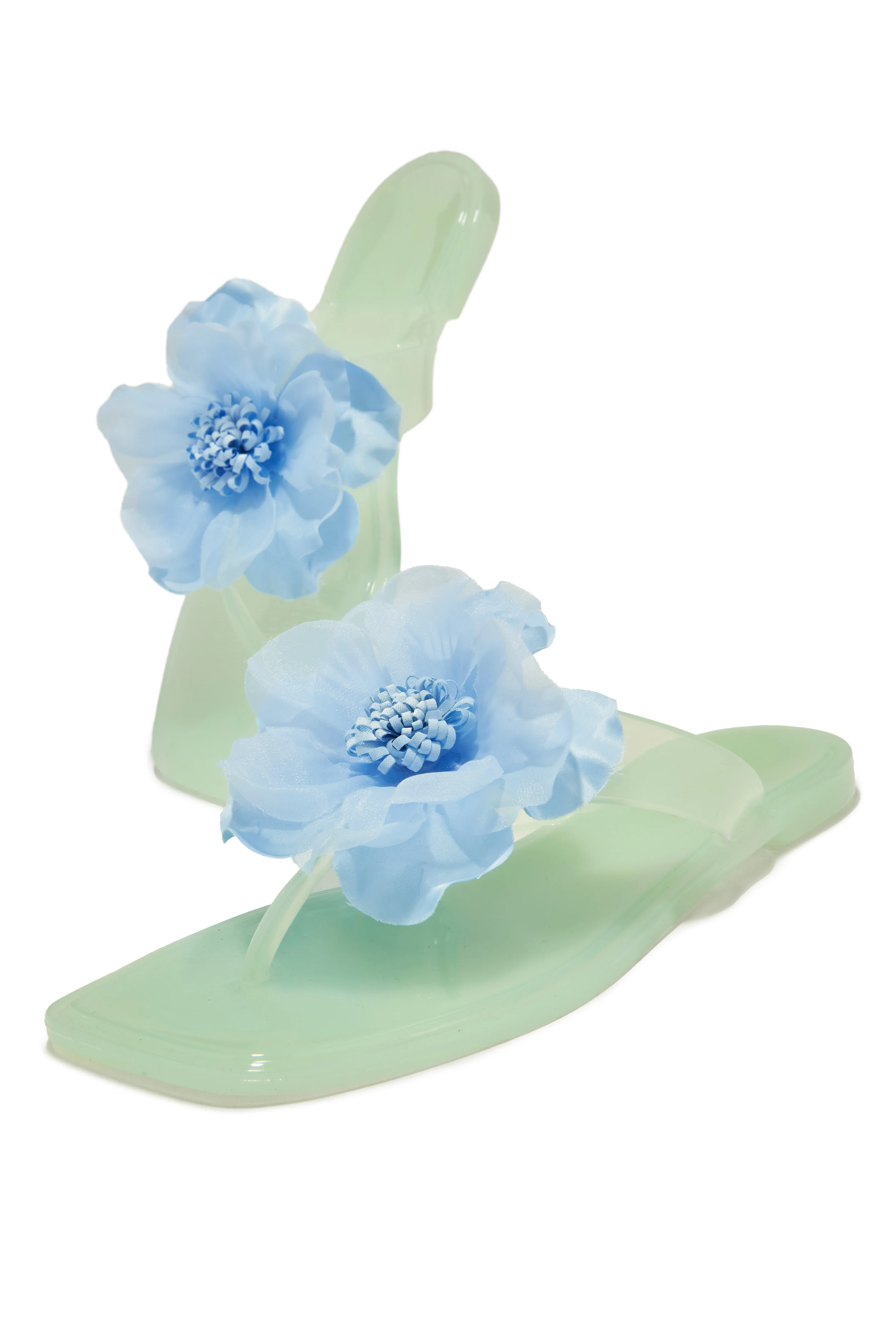 Ray Of Sunshine Slip On Jelly Sandals - Blue - Image 7