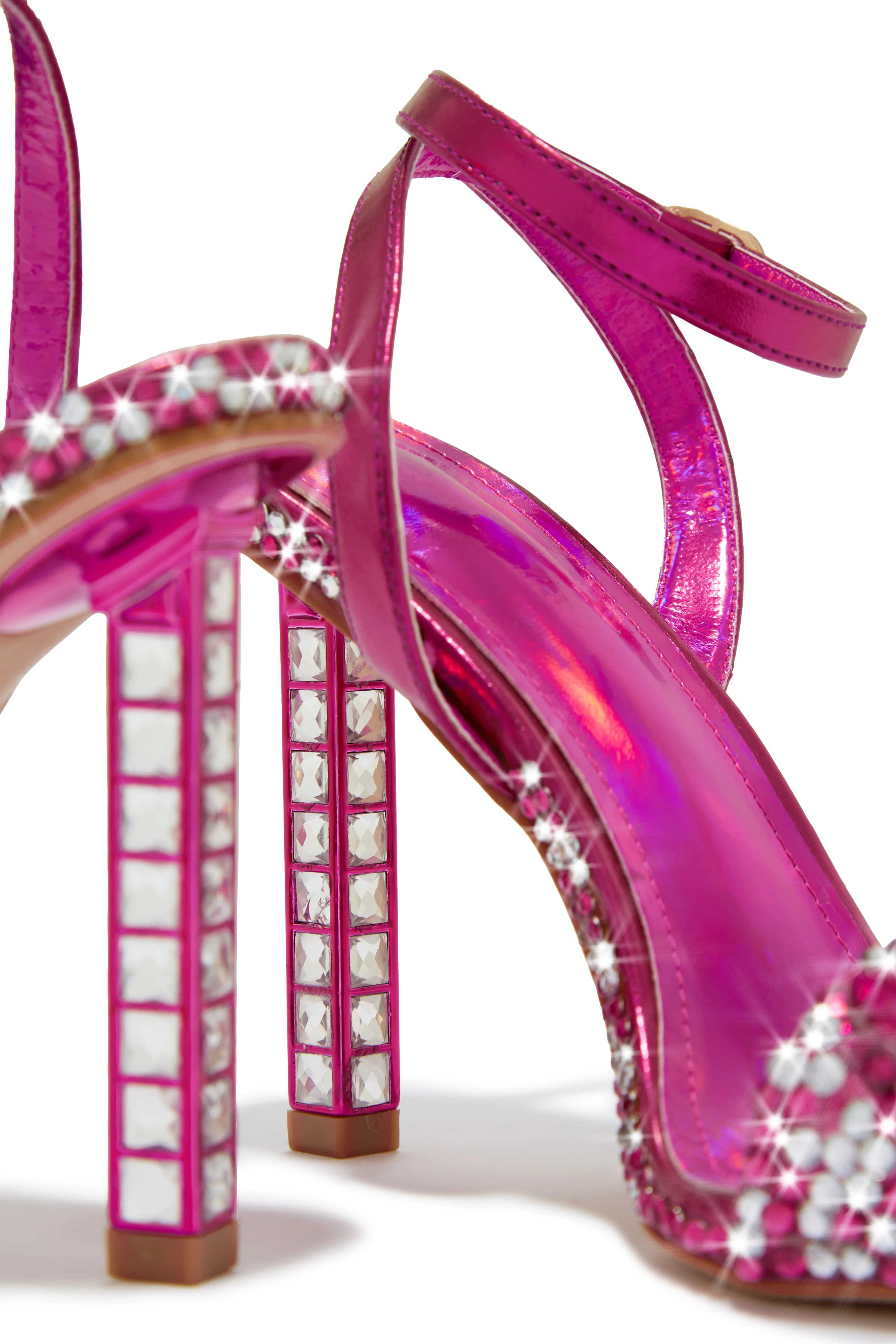 Reign Embellished Single Sole Heels - Pink - Image 4