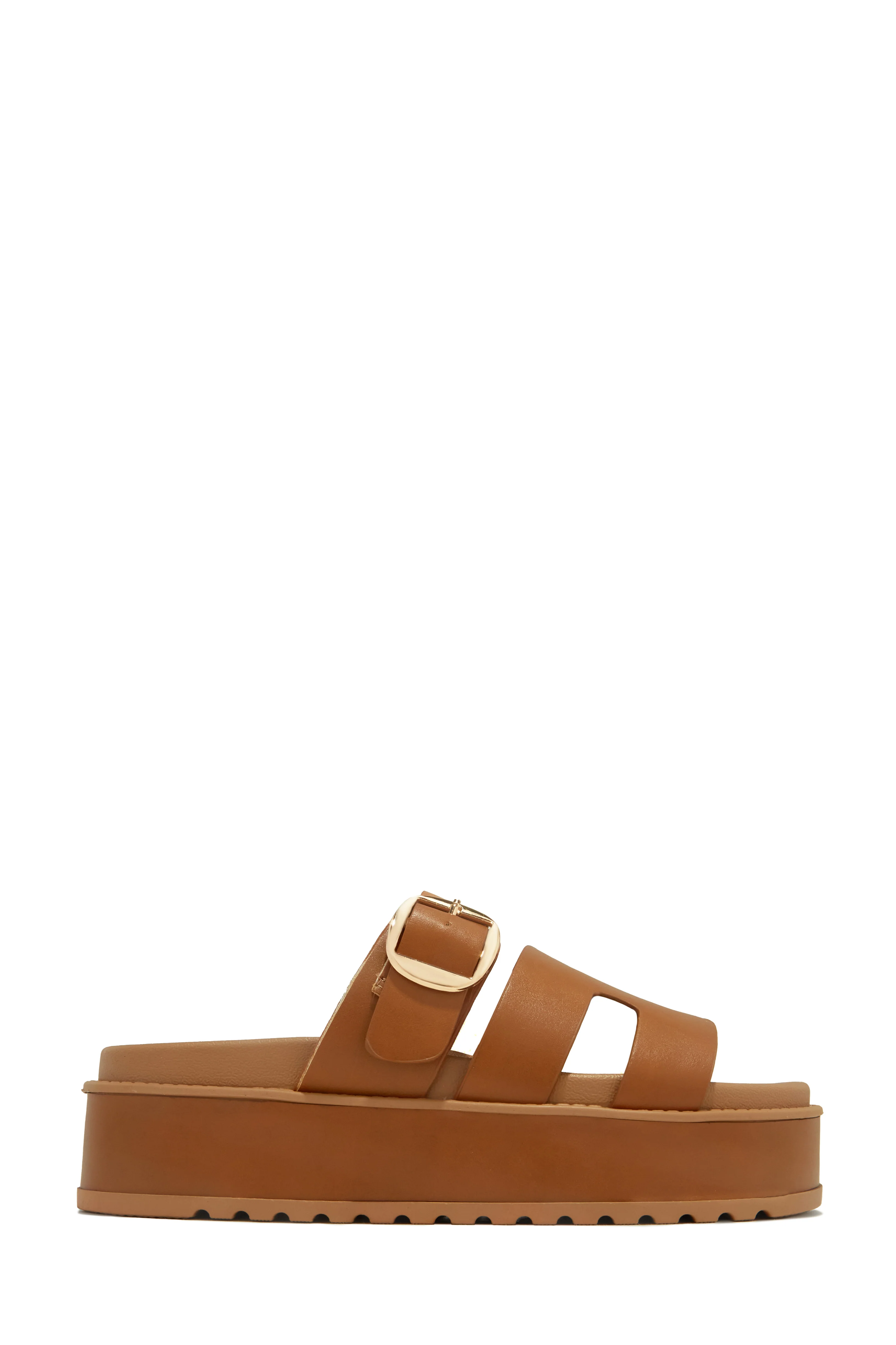 Resort Getaway Slip On Chunky Sandals - Tan - Image 8