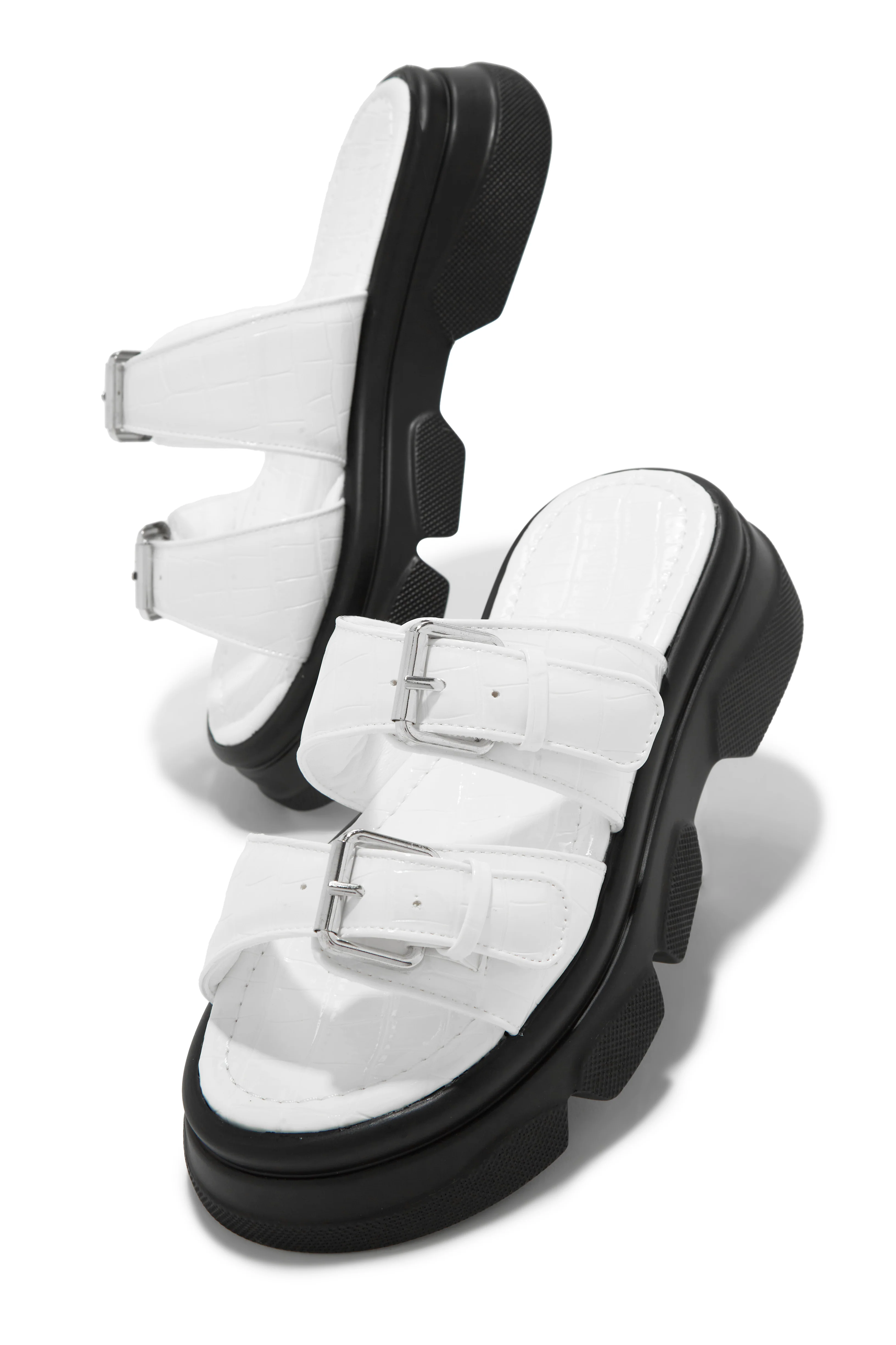 Rosaly Slip On Sandals - White - Image 4