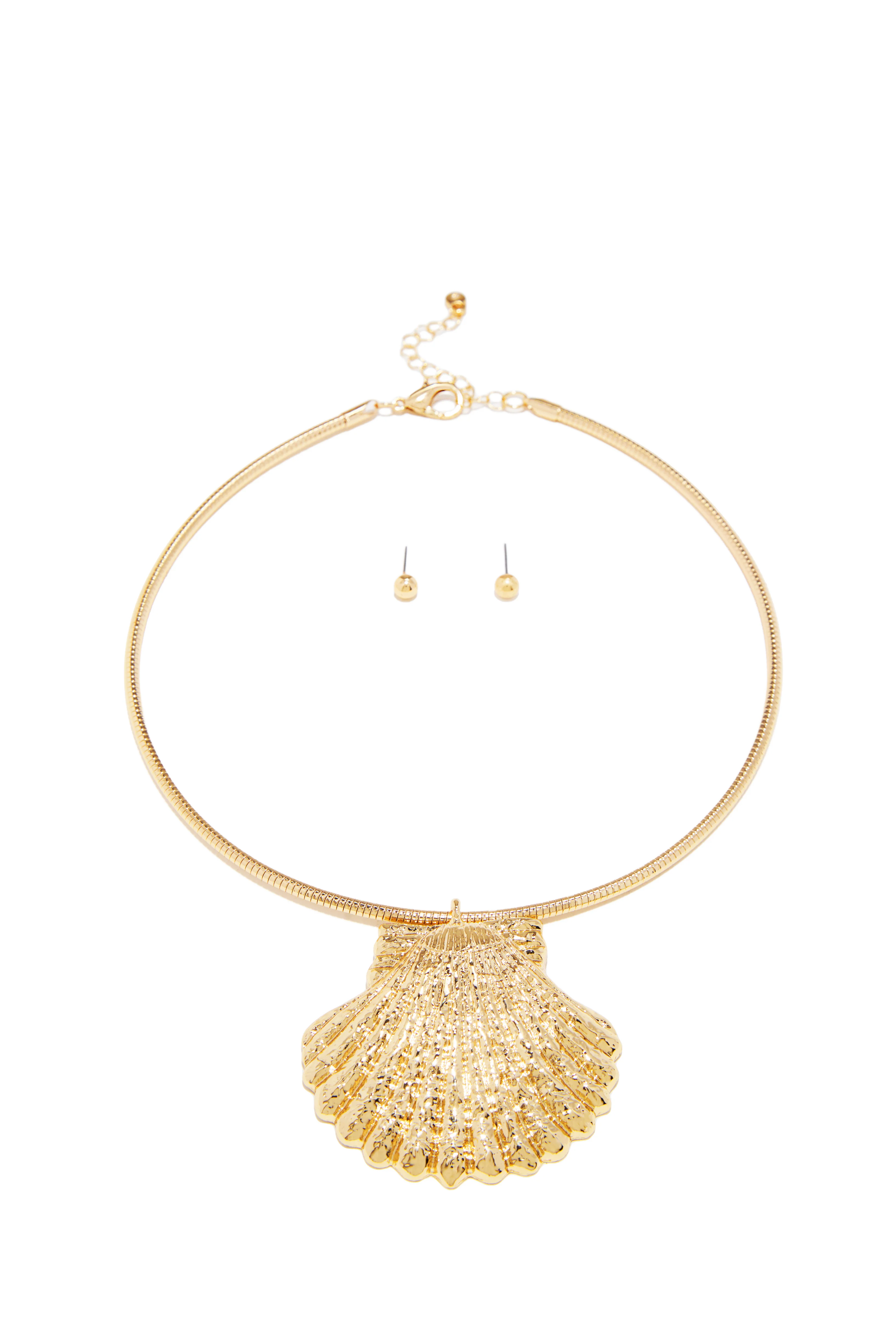 Rosella Statement Sea Shell Earring Set - Gold - Image 5