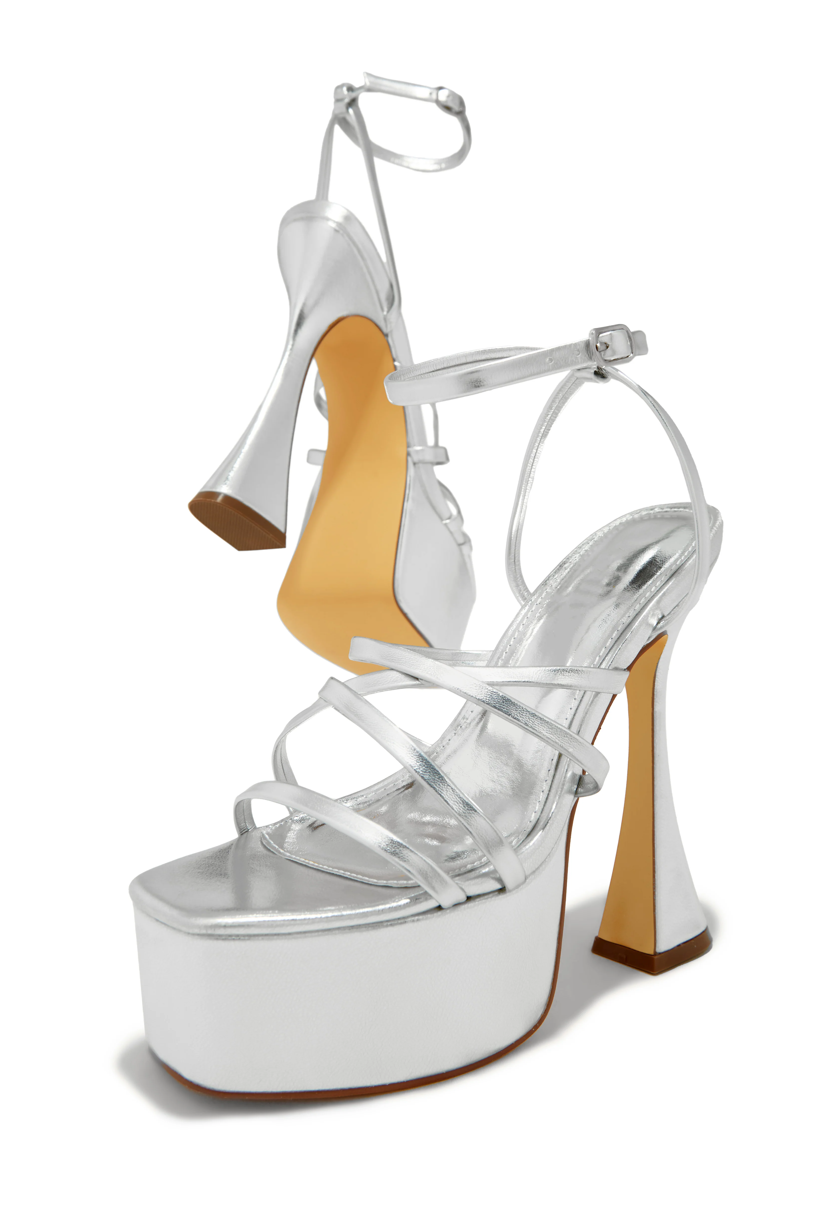 Rozalia Platform High Heels - Silver - Image 2