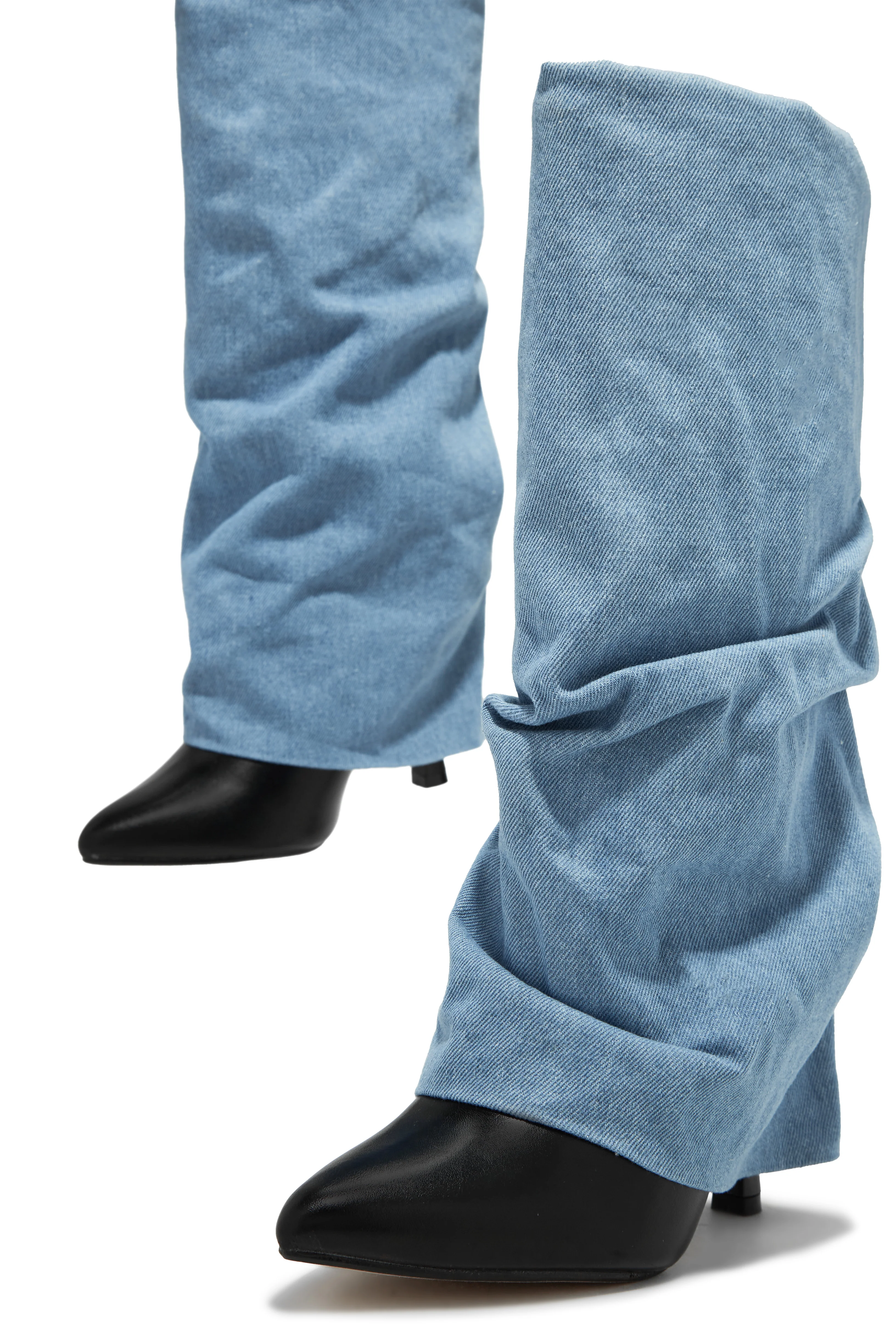 Samantha Denim Heel Boots - Denim - Image 8