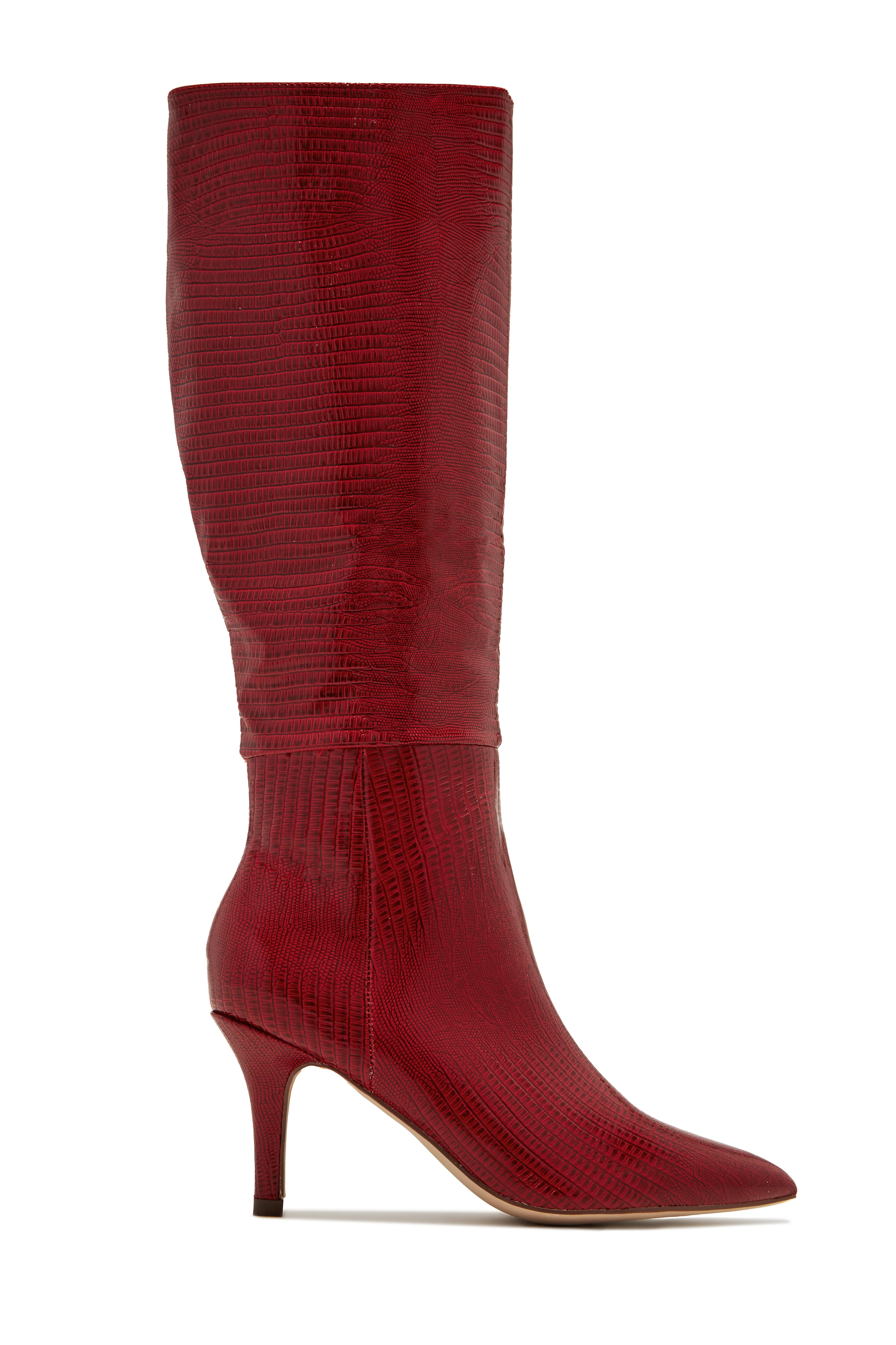 Sarai Knee High Heel Boots - Black - Image 7