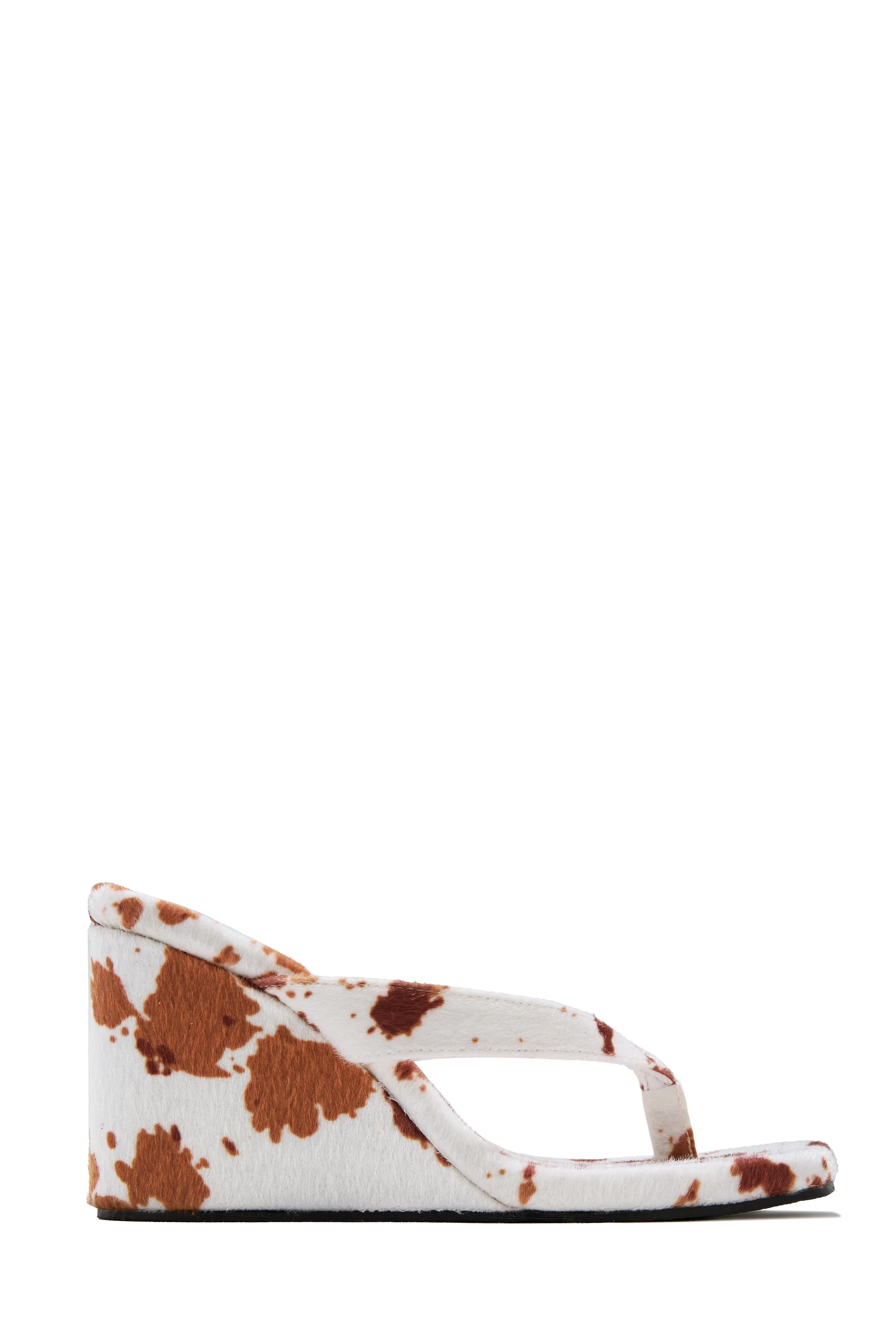 Sashelle Slip On Wedge Heels - Cow - Image 5