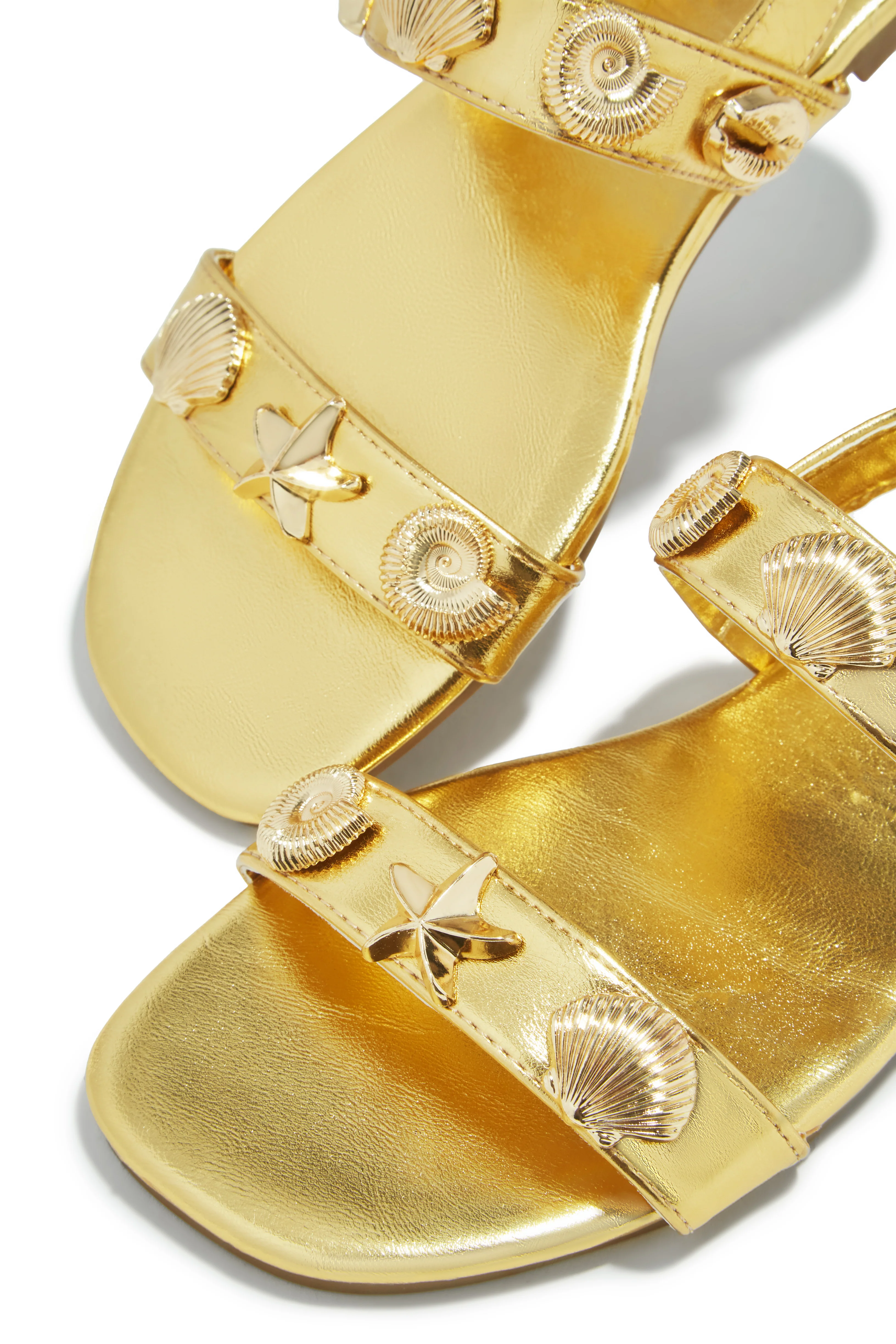 Sea Shore Flat Sandals - Gold - Image 3