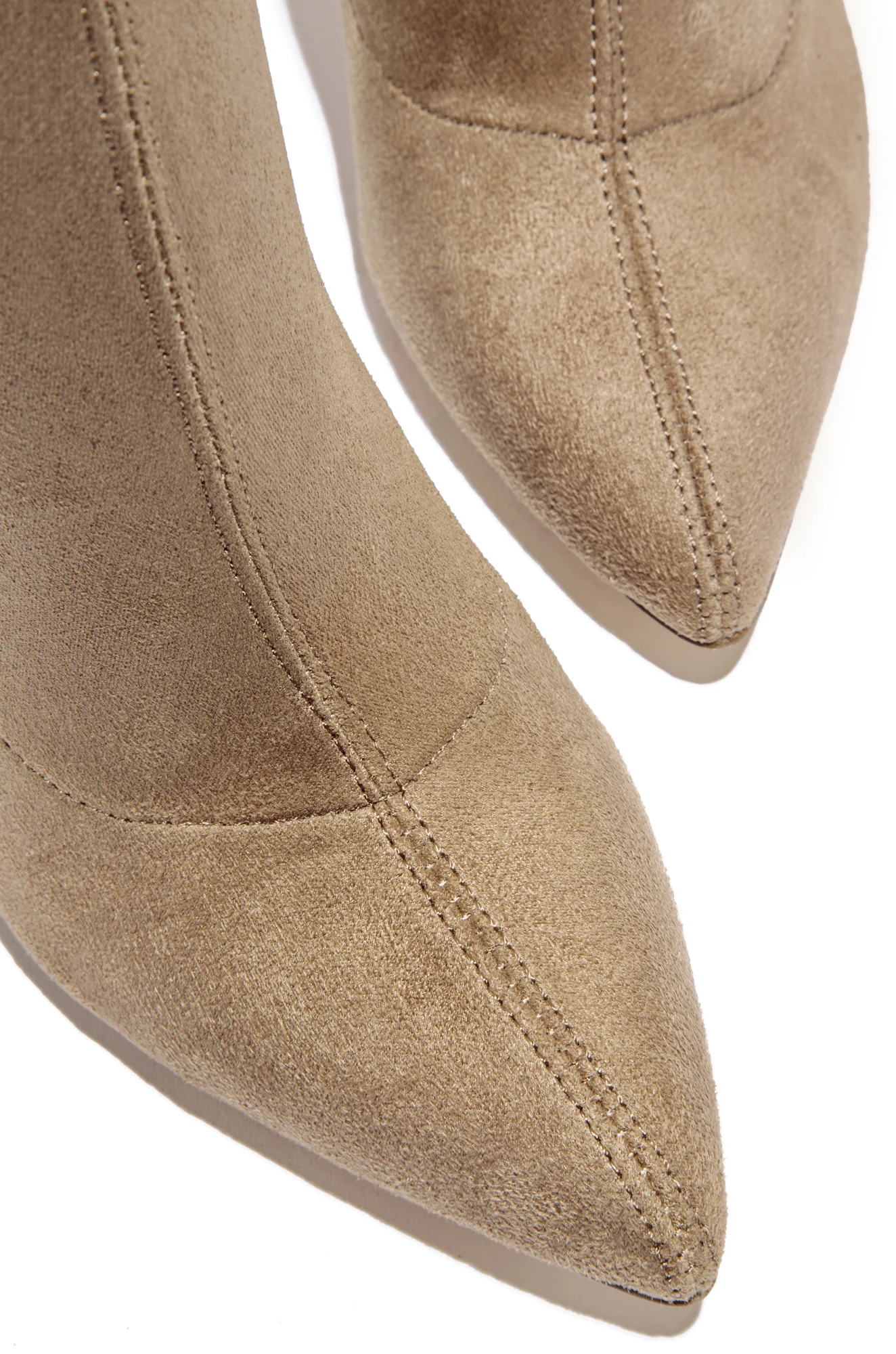 Set The Bar Over The Knee Block High Heel Boots - Taupe - Image 4