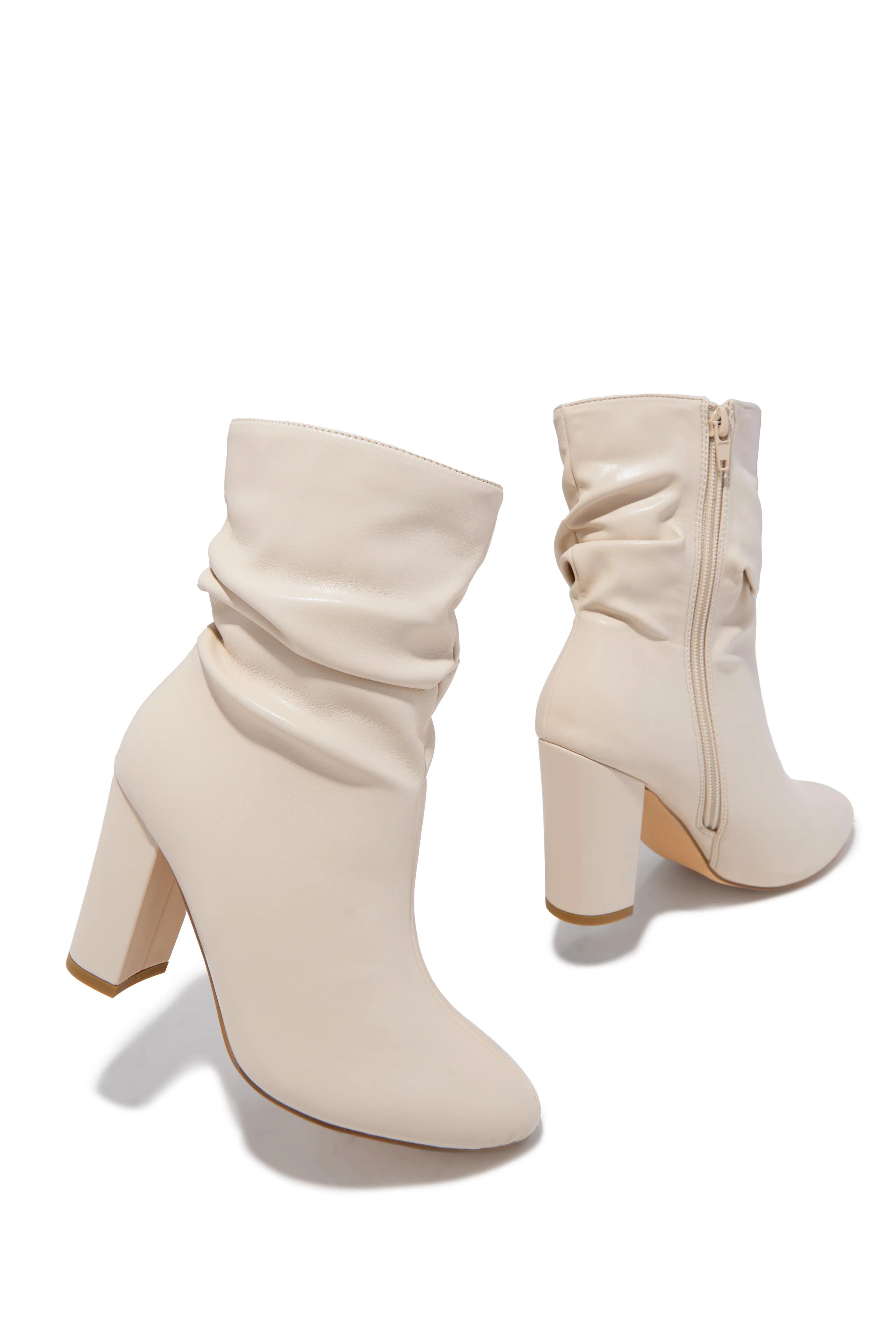 Sharon Block Heel Ankle Boot - Ivory - Image 2