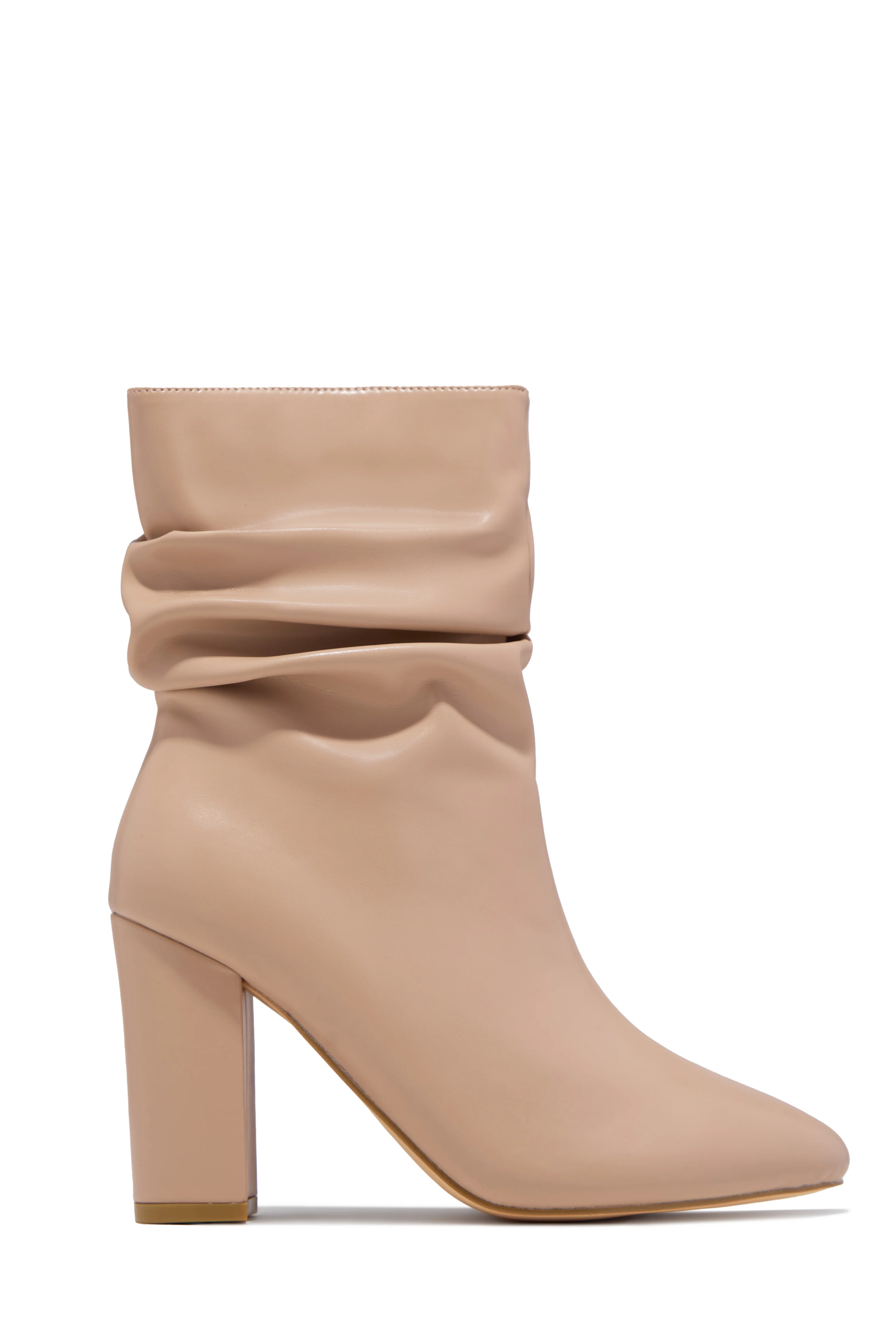 Sharon Block Heel Ankle Boot - Nude - Image 6