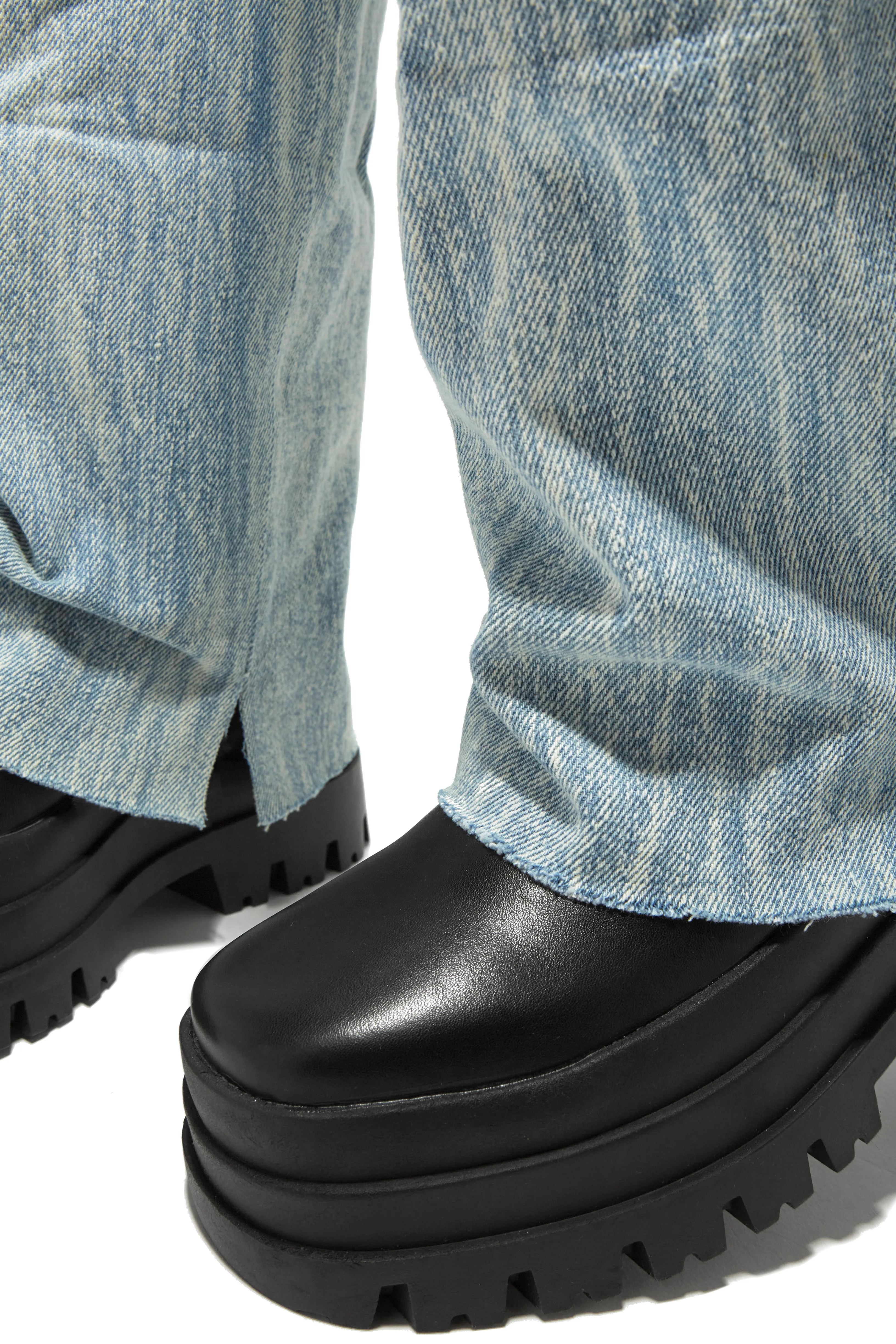She's The Star Denim Chunky Platform Boots - Denim - Image 10