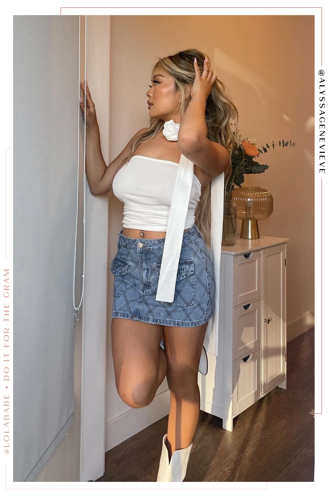 Sheyna Denim Skirt - Denim - Image 2