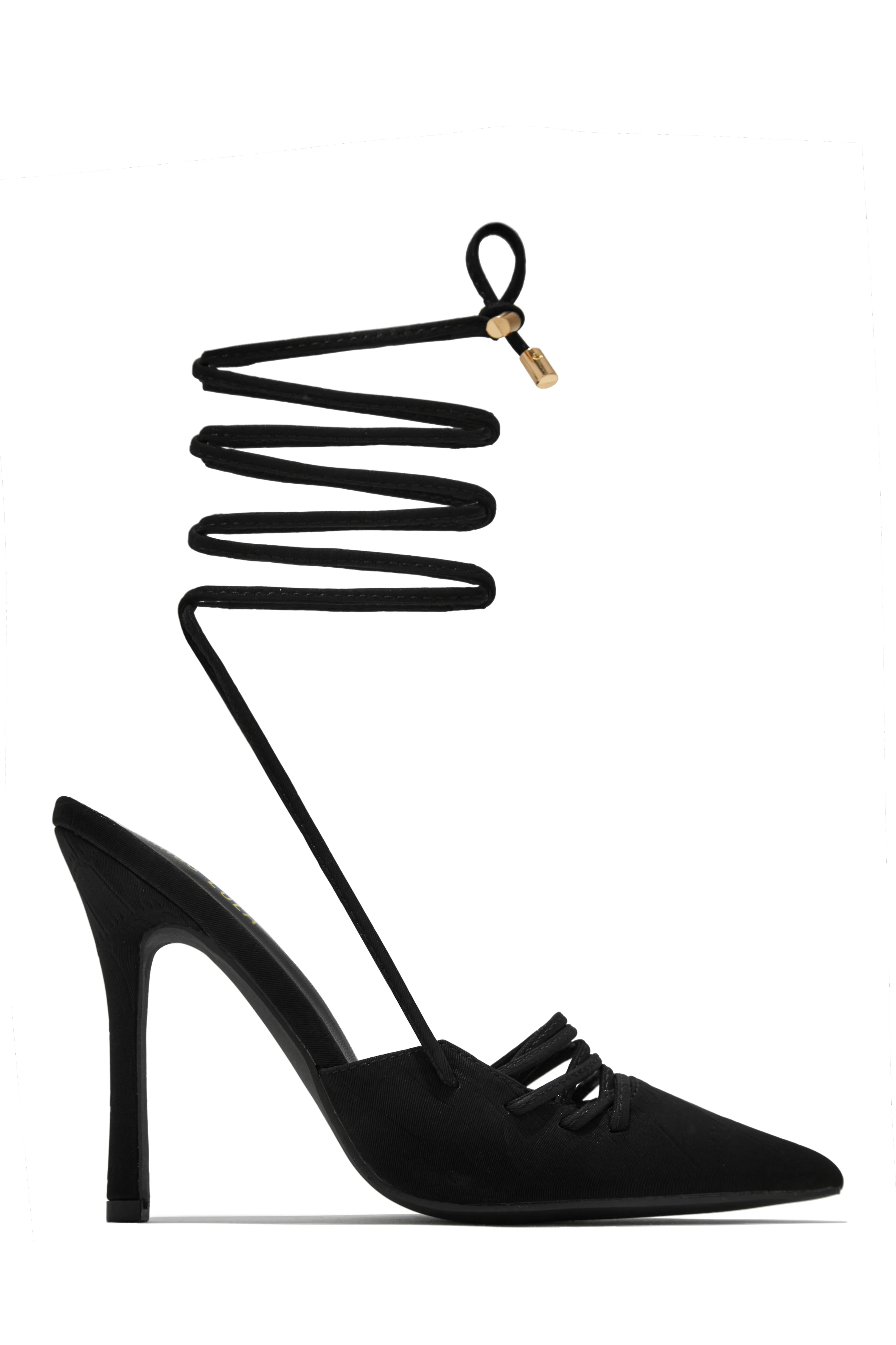 Simone Lace Up High Heel Pumps - Pink - Image 6