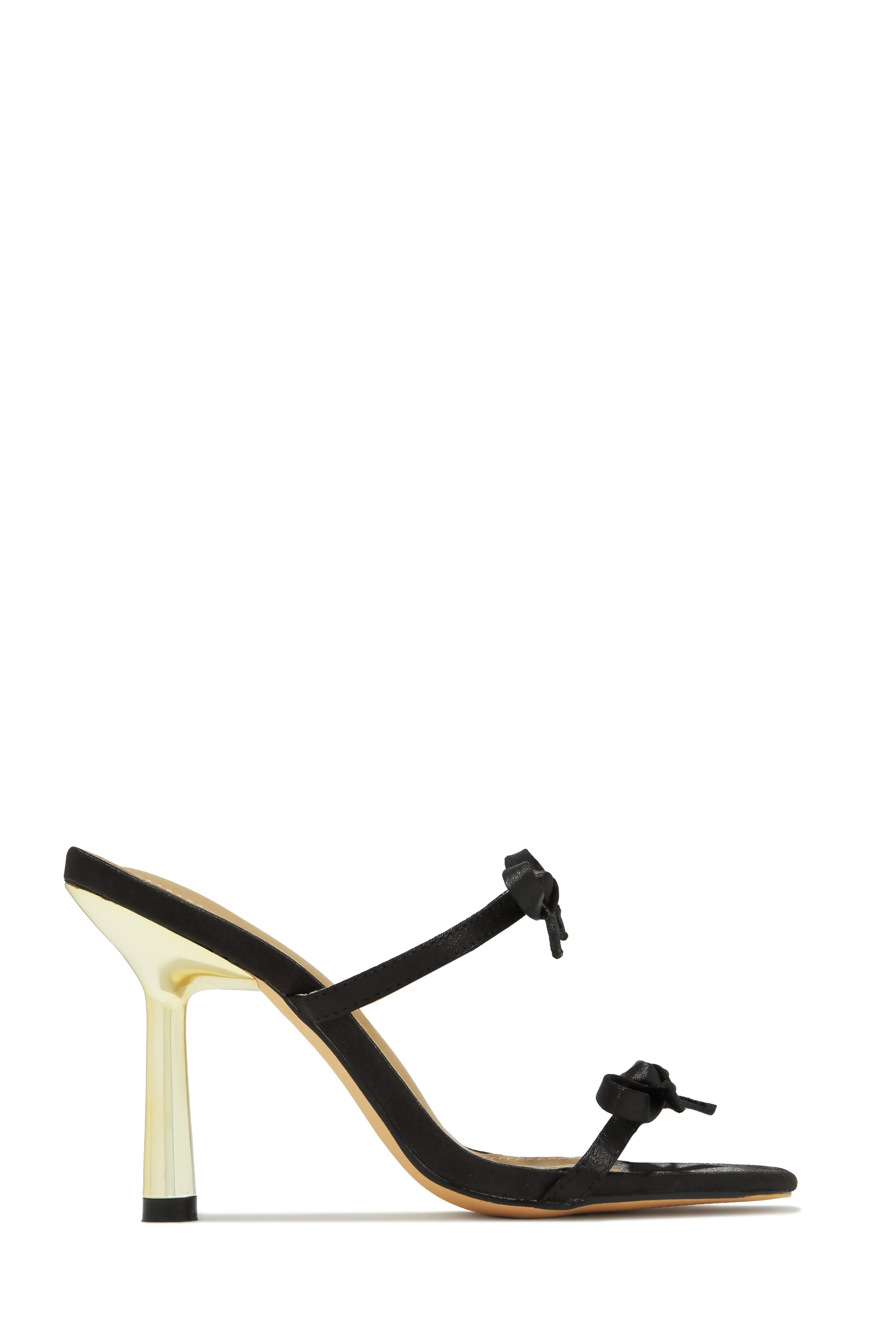 Simple Affair Bow Heel Mule - Black - Image 4