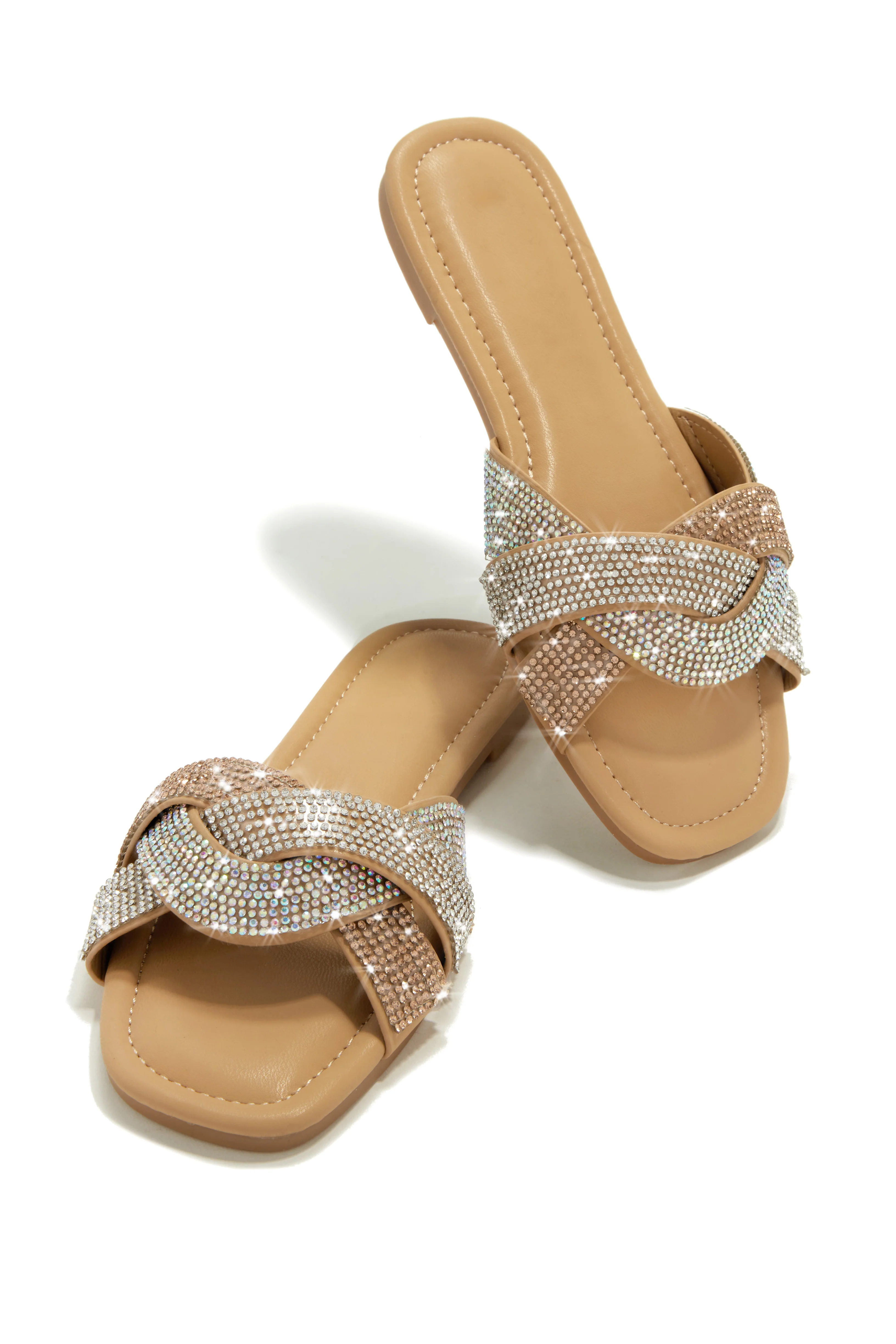 Slip Into Paradise Embellished Slip On Sandals - Pink Multi - Image 6