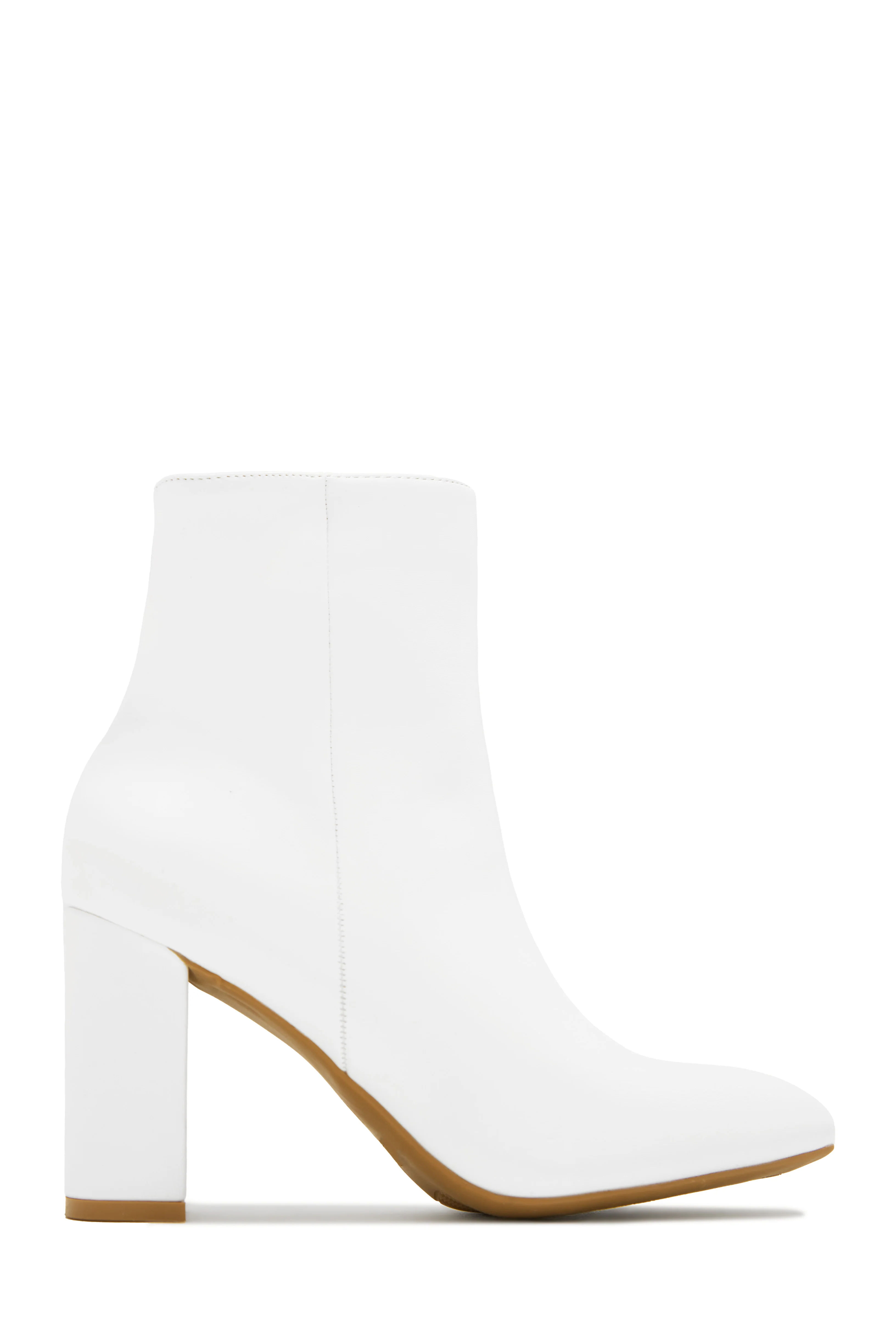 Social Season Block Heel Ankle Boots - White - Image 6