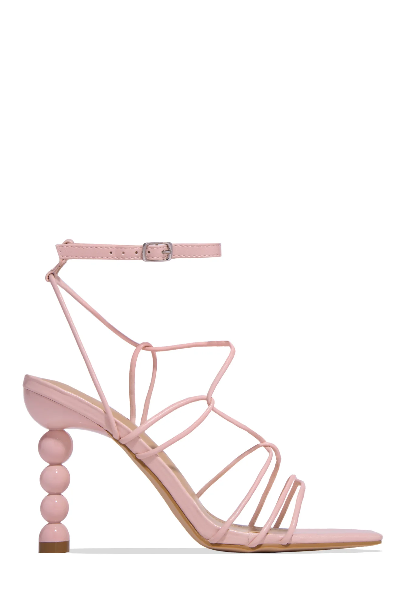 St. Barts Summer Square Toe Strappy Heels - Pink - Image 10