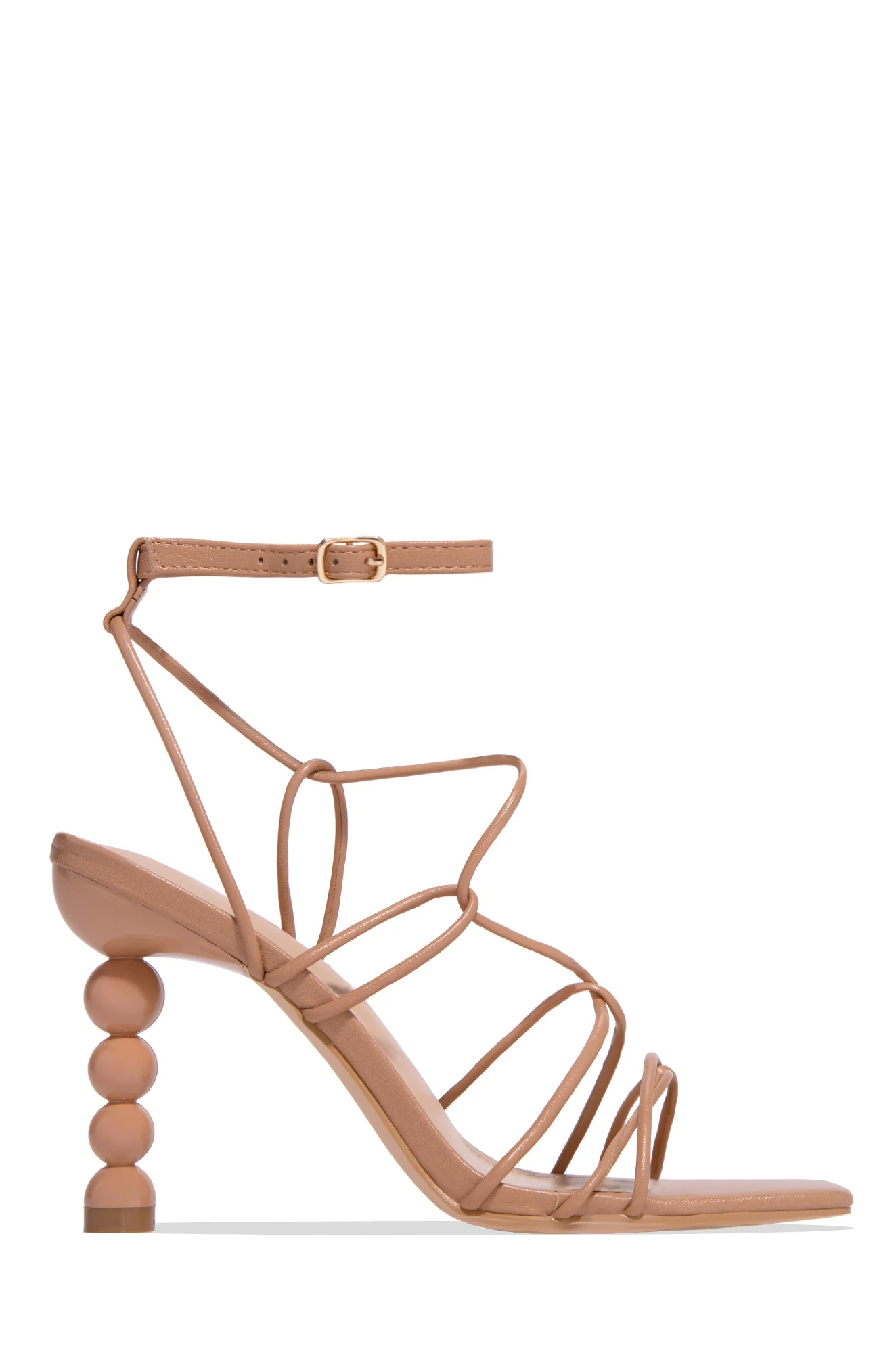 St. Barts Summer Square Toe Strappy Heels - White - Image 9