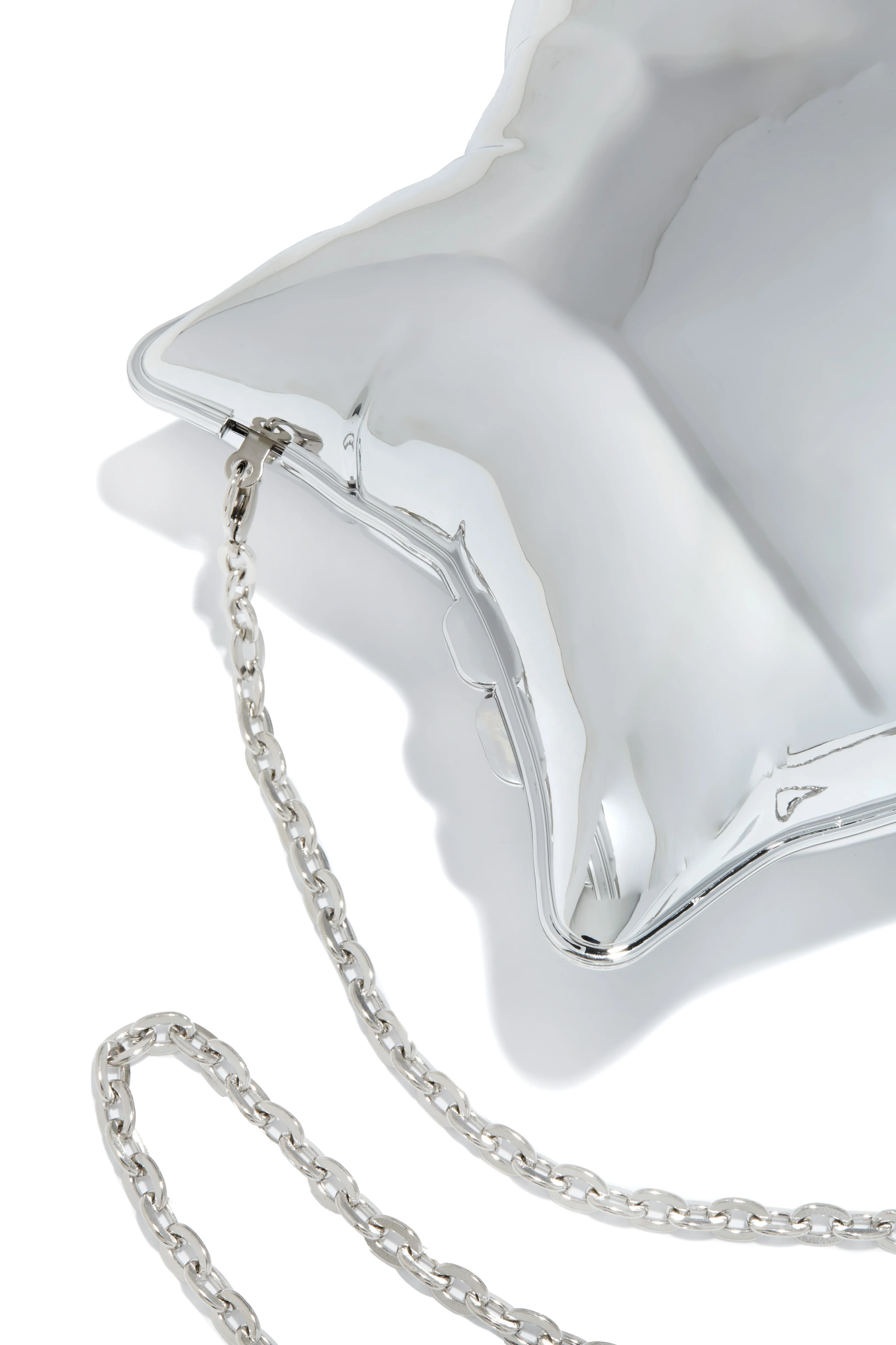 Star Girl Balloon Clutch Bag - Silver - Image 4