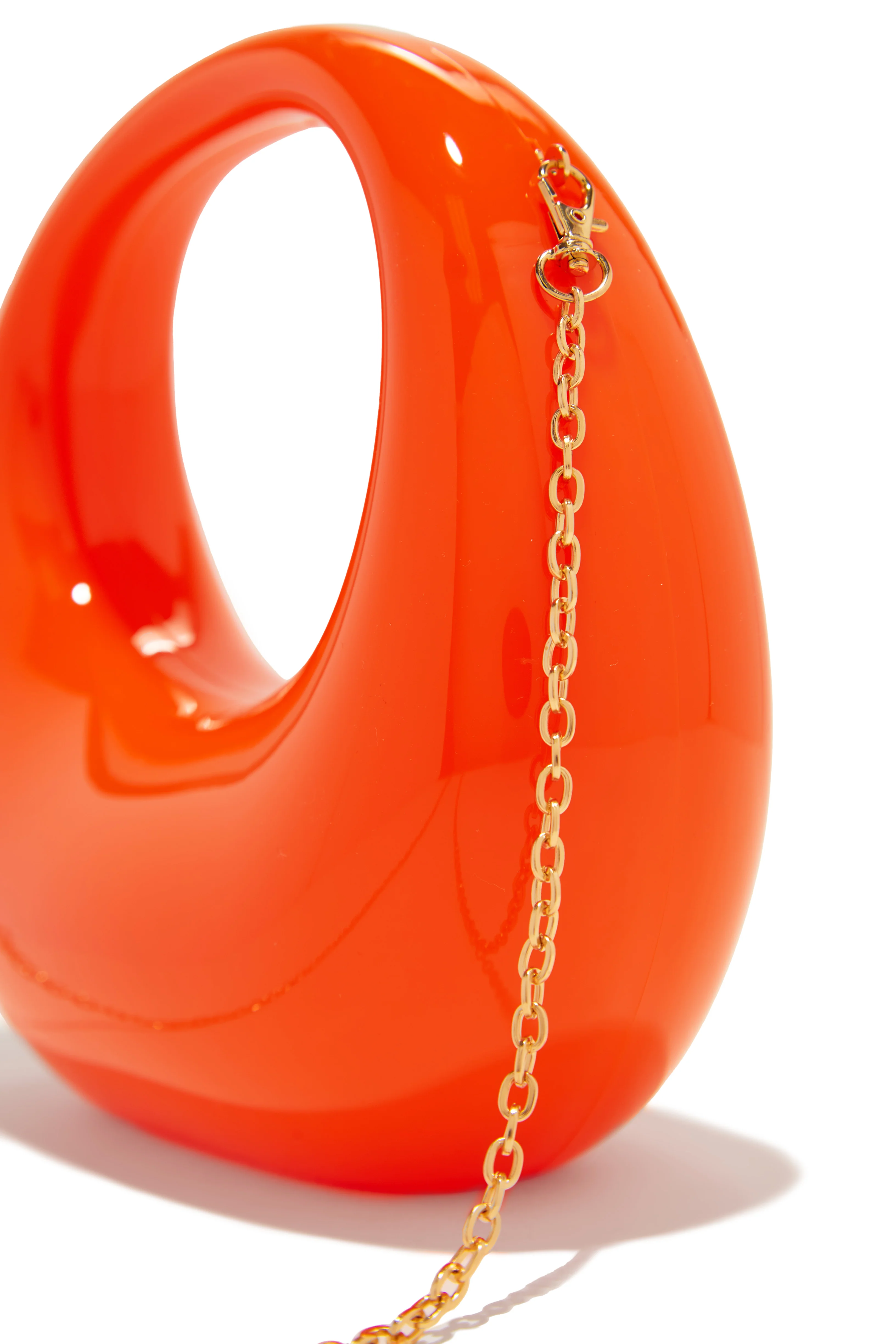 Stella Acrylic Handbag - Orange - Image 7