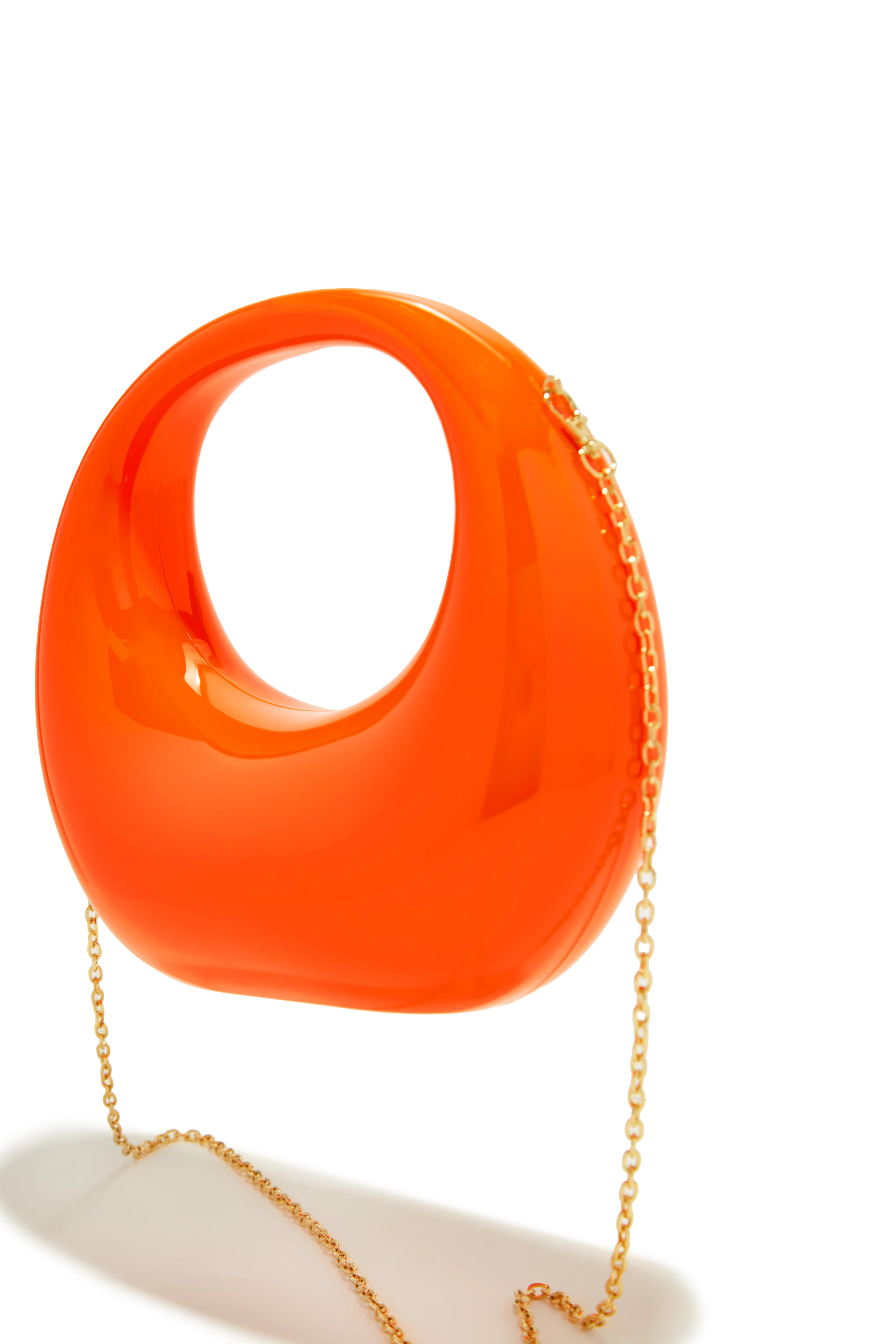 Stella Acrylic Handbag - Orange - Image 9