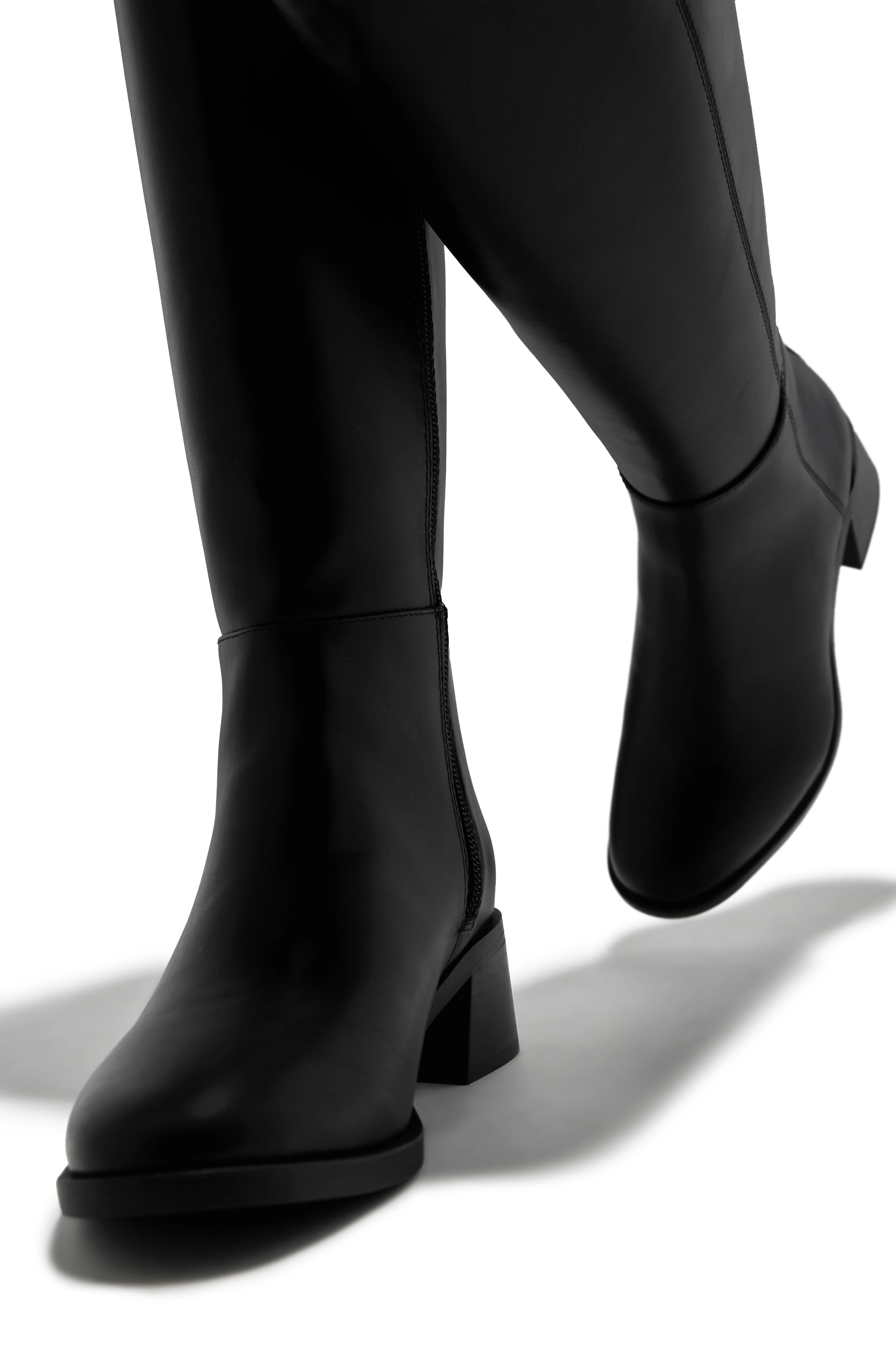 Stephany Wide Calf Knee High Boots - Black - Image 3