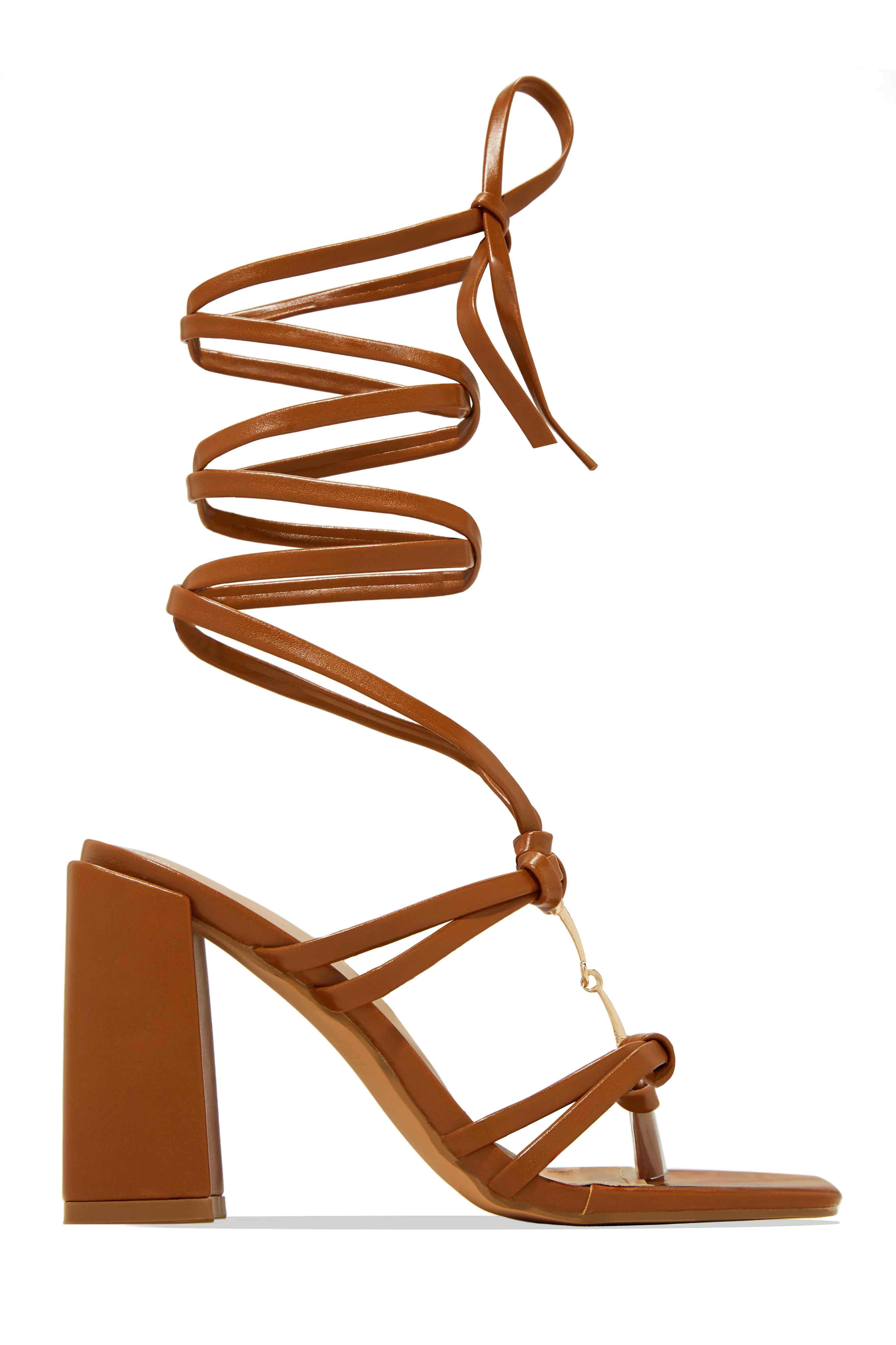 Stepping Out Lace Up Block Heels - Multi - Image 6