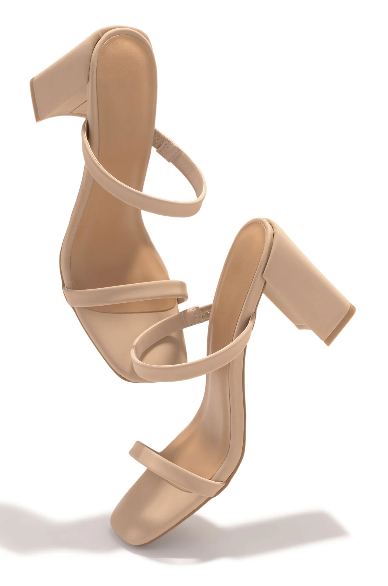 Summer Date Block Heel Mules - Nude - Image 2