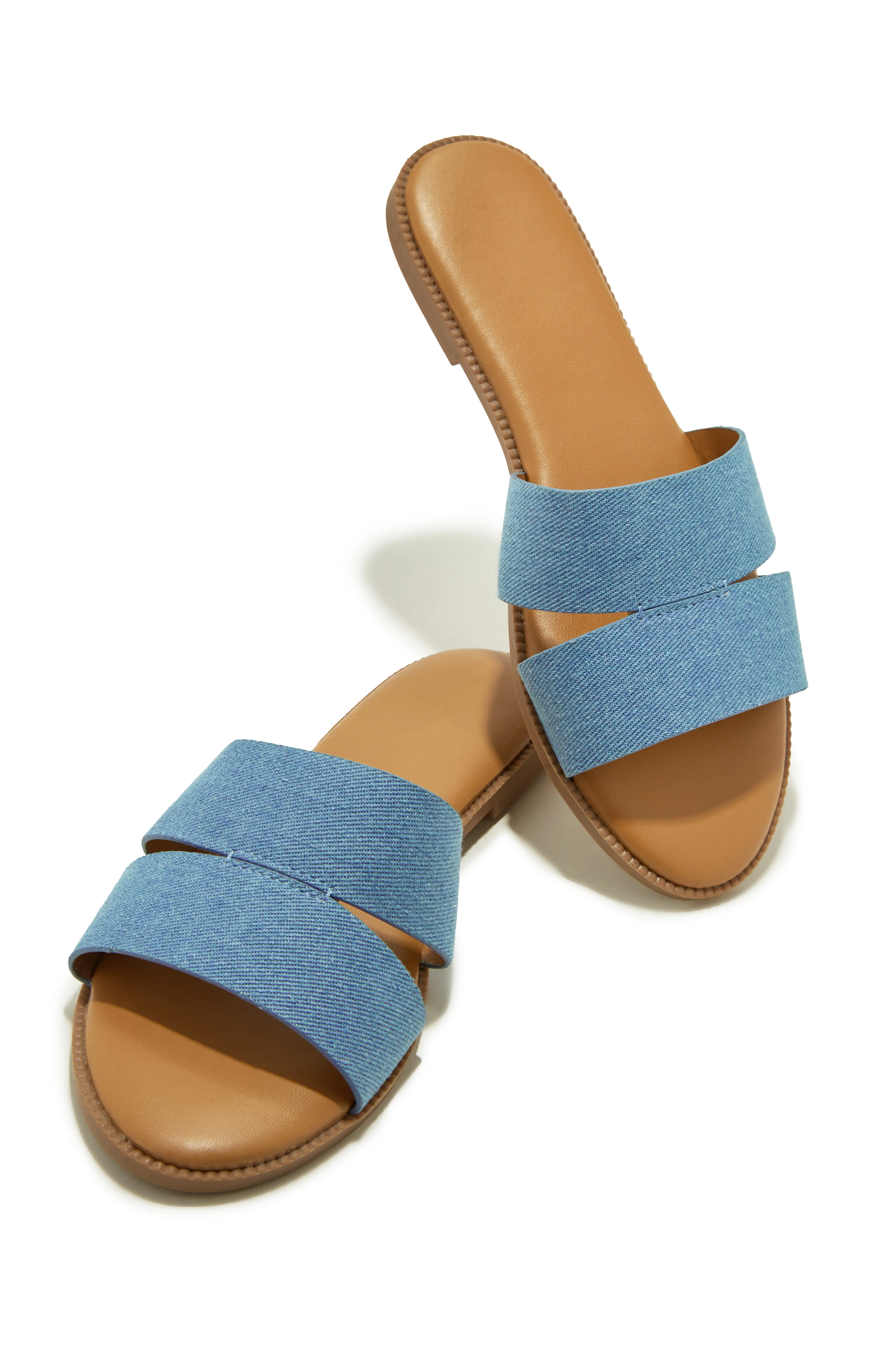 Sunny Season Slip On Sandals - Denim - Image 4