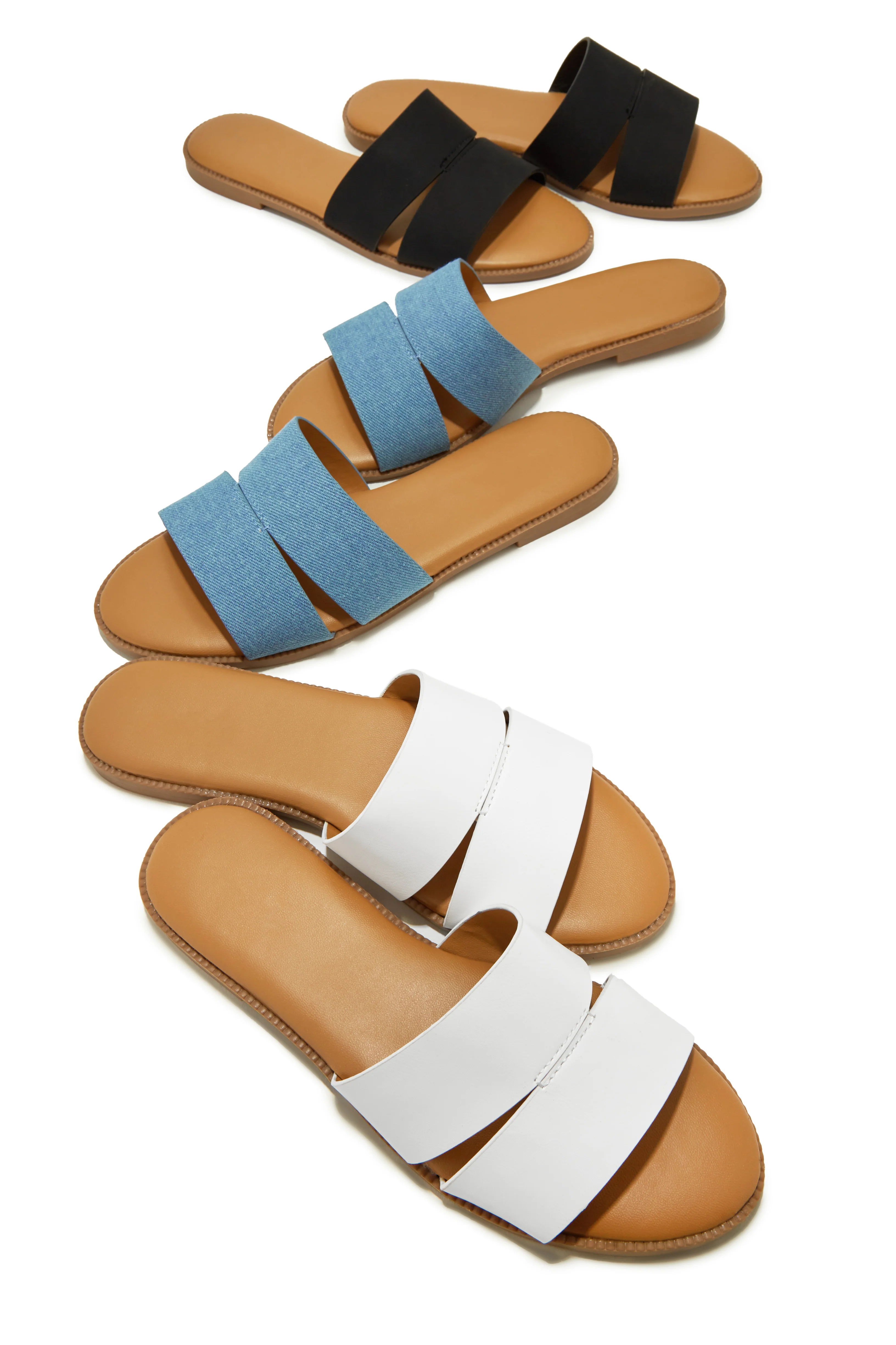 Sunny Season Slip On Sandals - Denim - Image 6