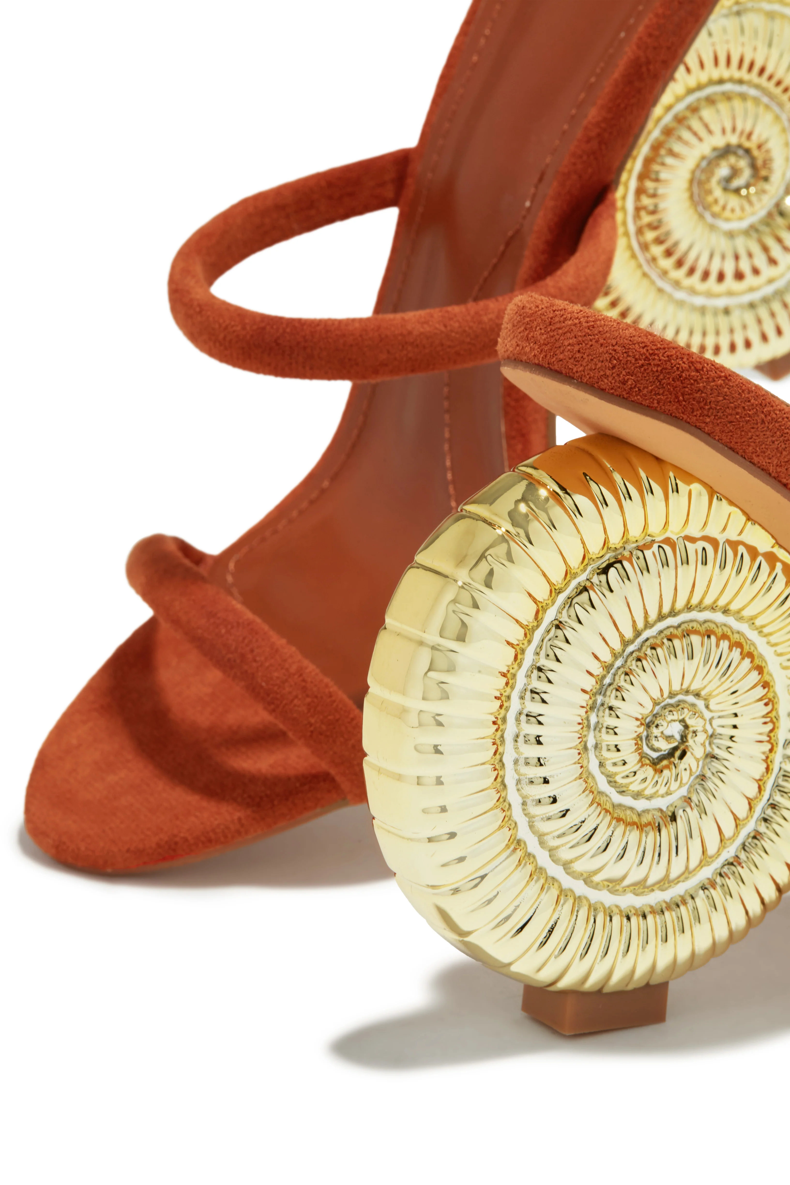 Sunset Waves Sea Shell Mule Heels - Tan - Image 3