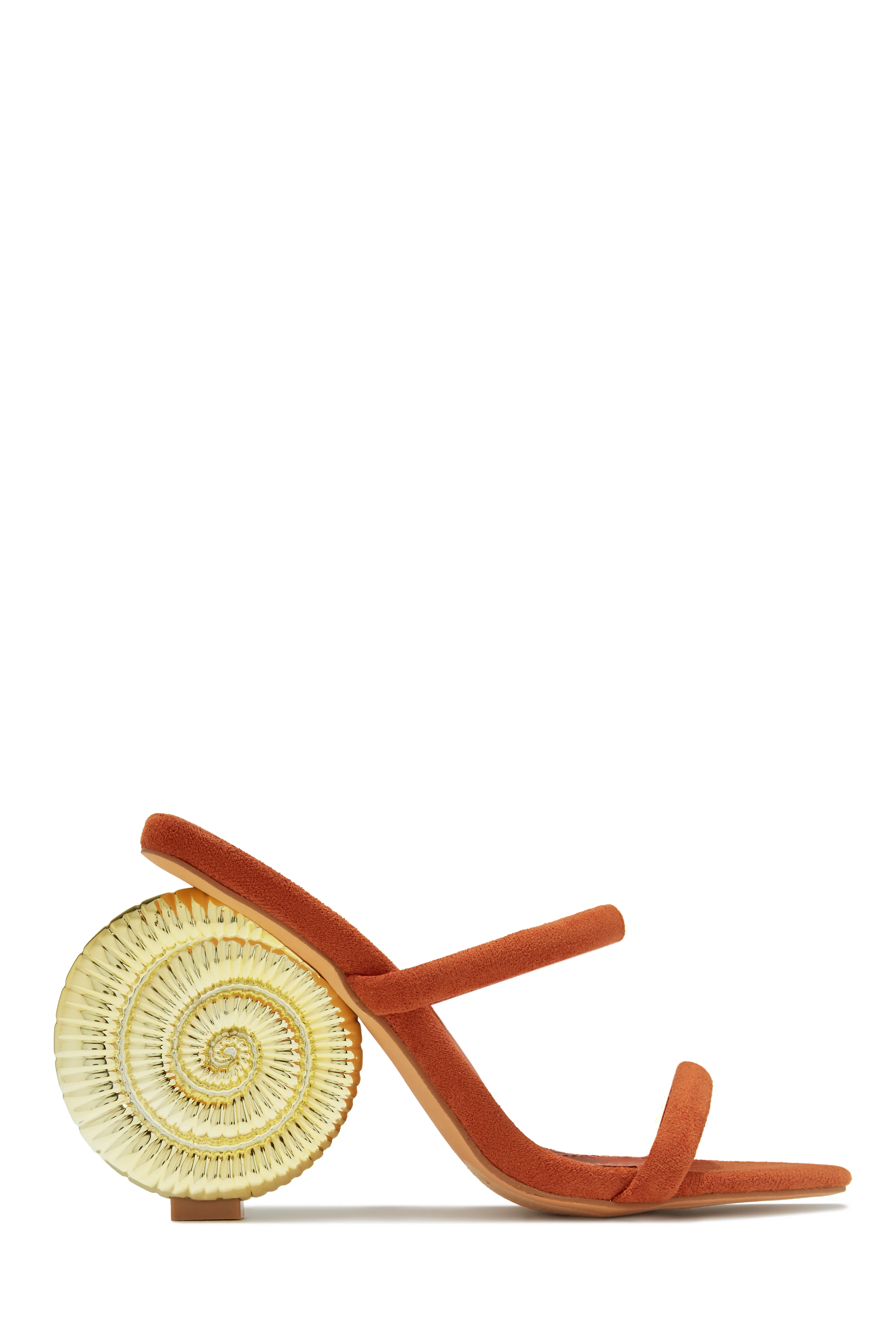 Sunset Waves Sea Shell Mule Heels - Tan - Image 4