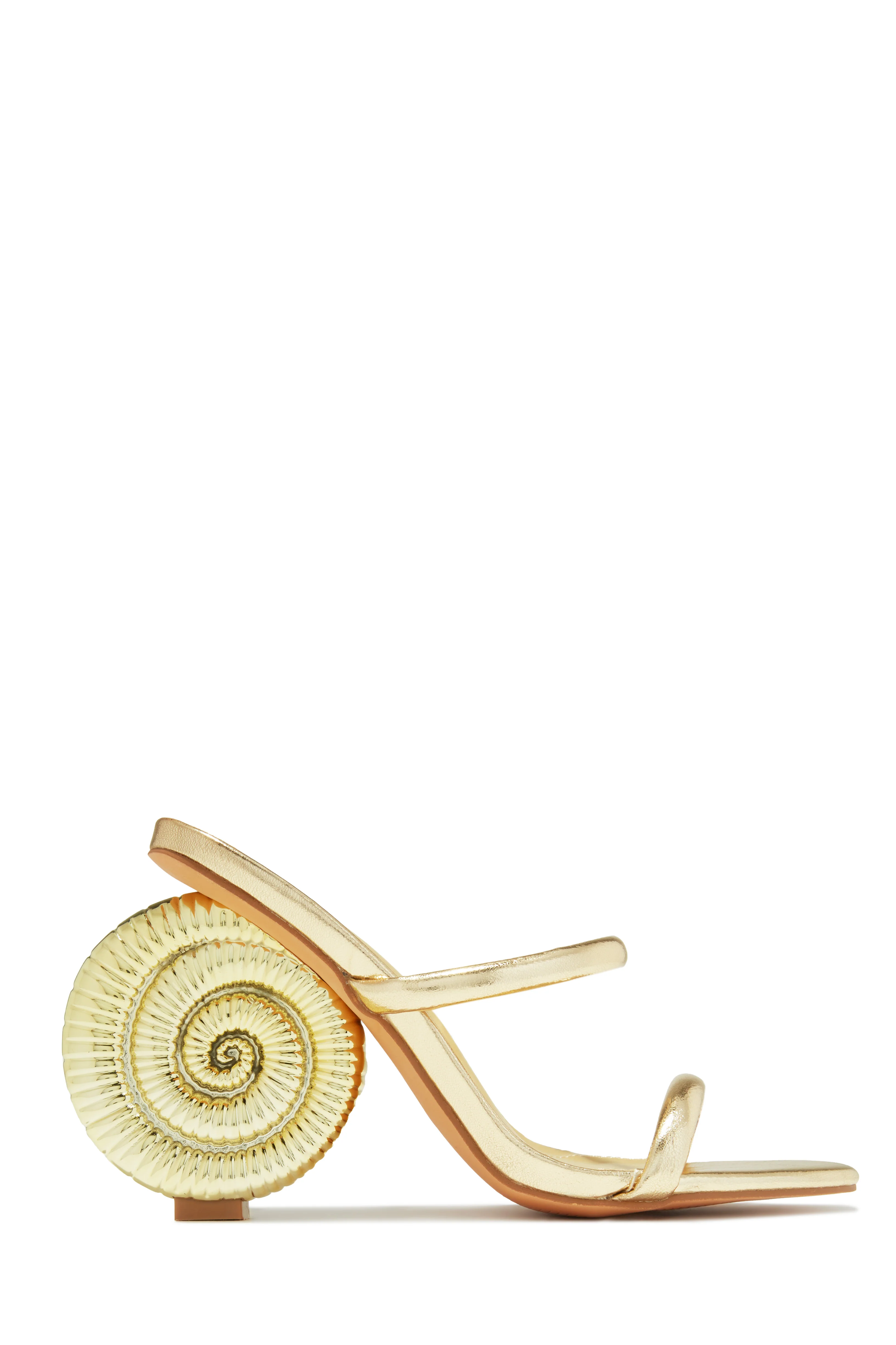 Sunset Waves Sea Shell Mule Heels - Tan - Image 7