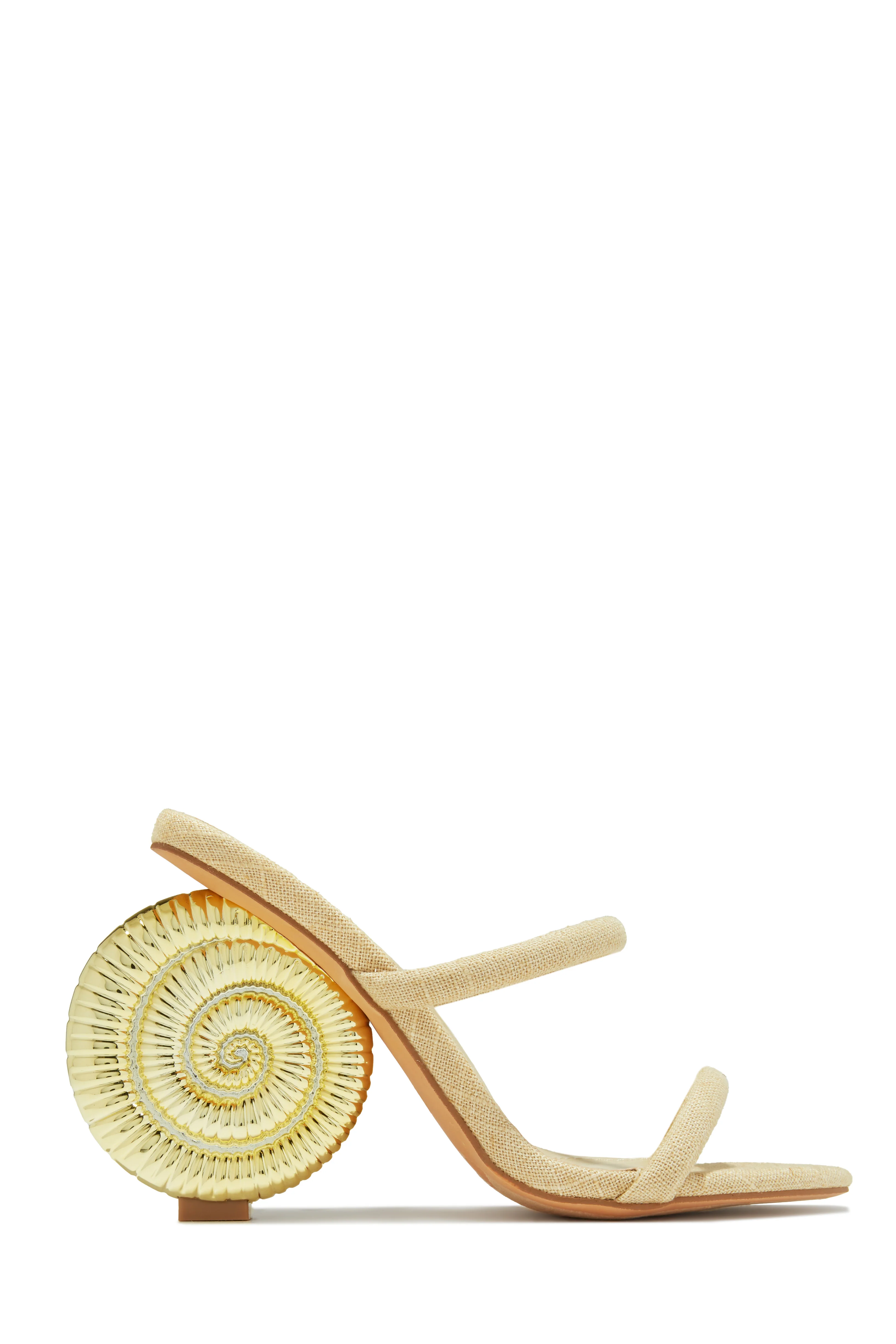 Sunset Waves Sea Shell Mule Heels - Tan - Image 8