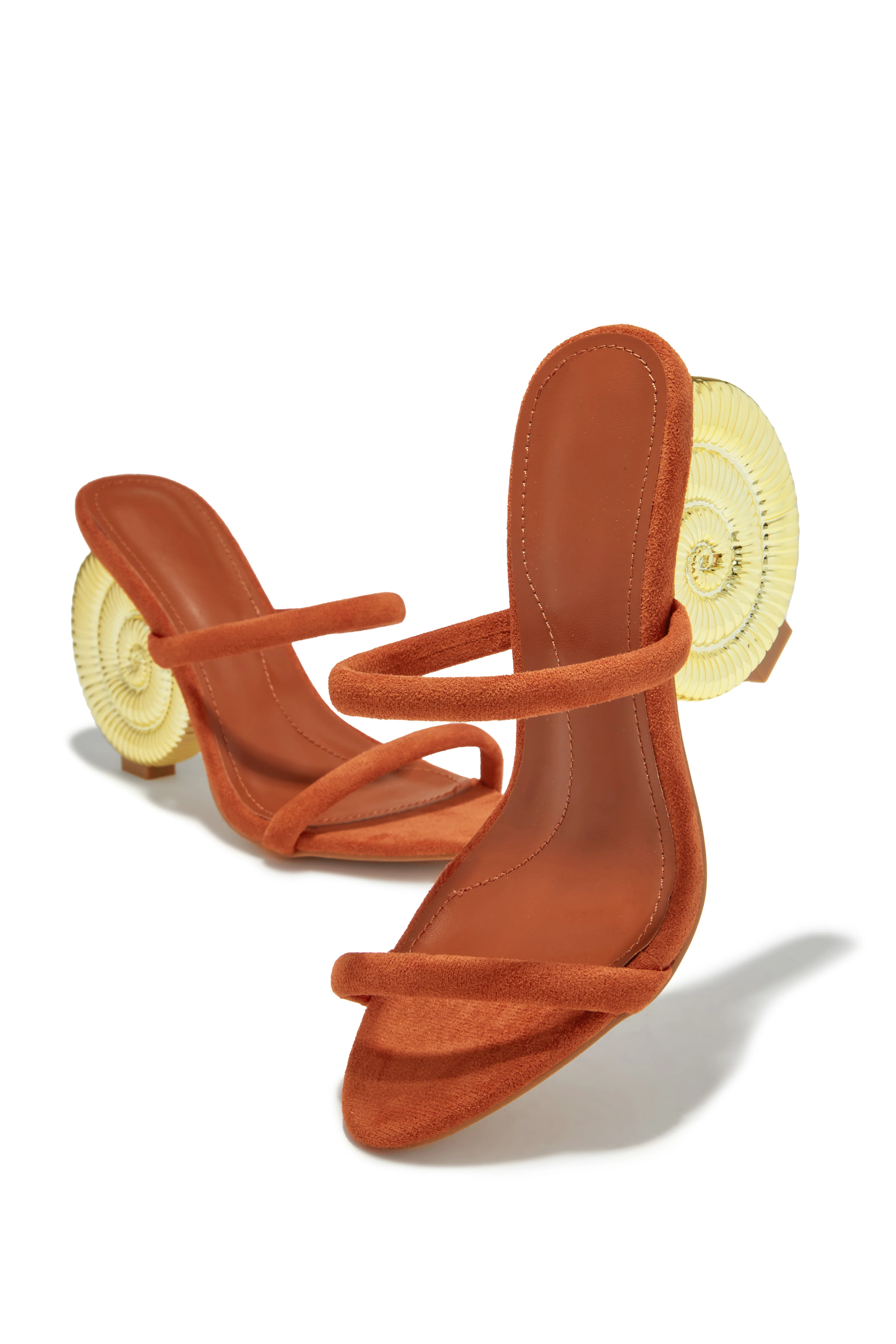 Sunset Waves Sea Shell Mule Heels - Tan - Image 9