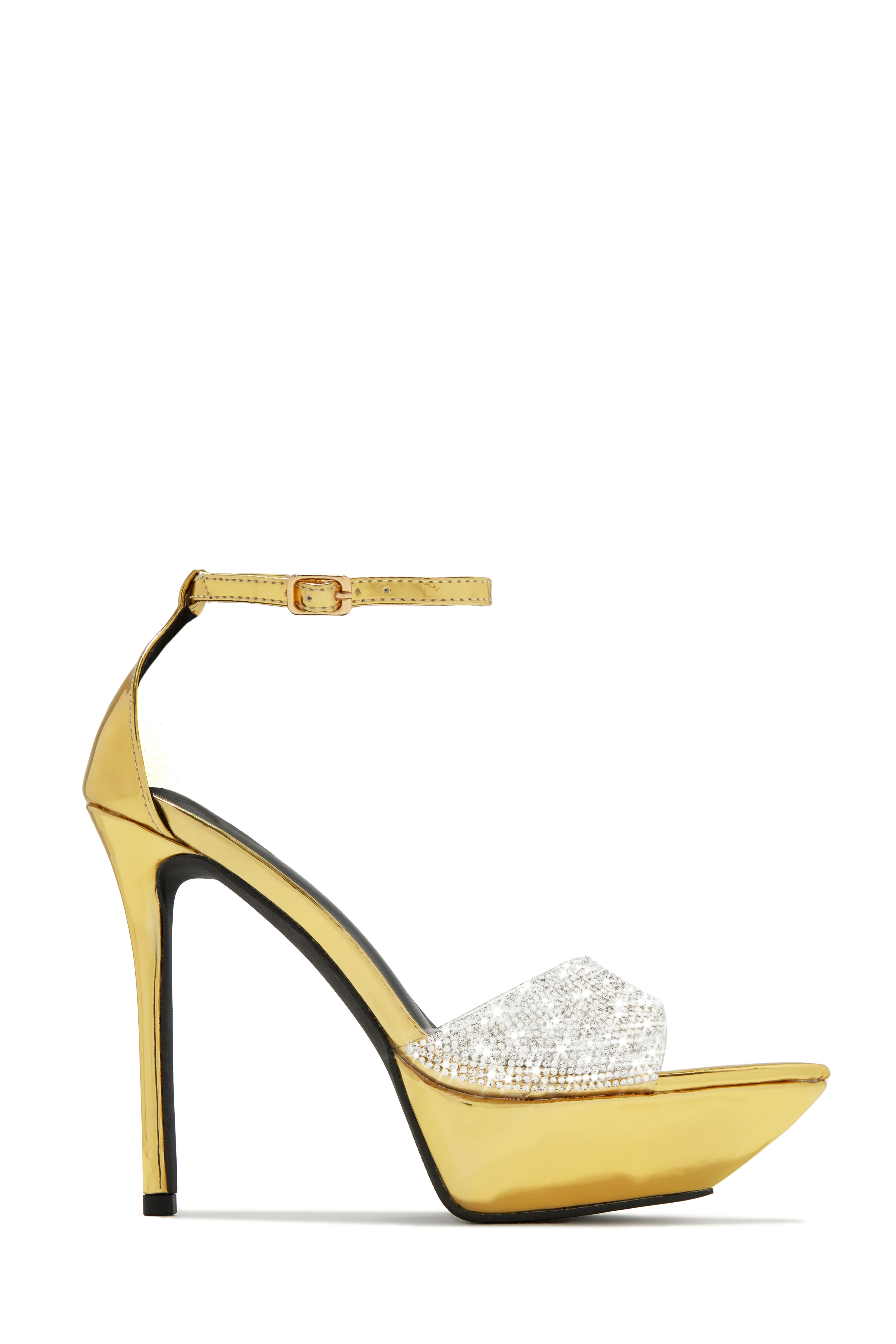 Sweet Fatale Embellished Platform Heels - Black - Image 6