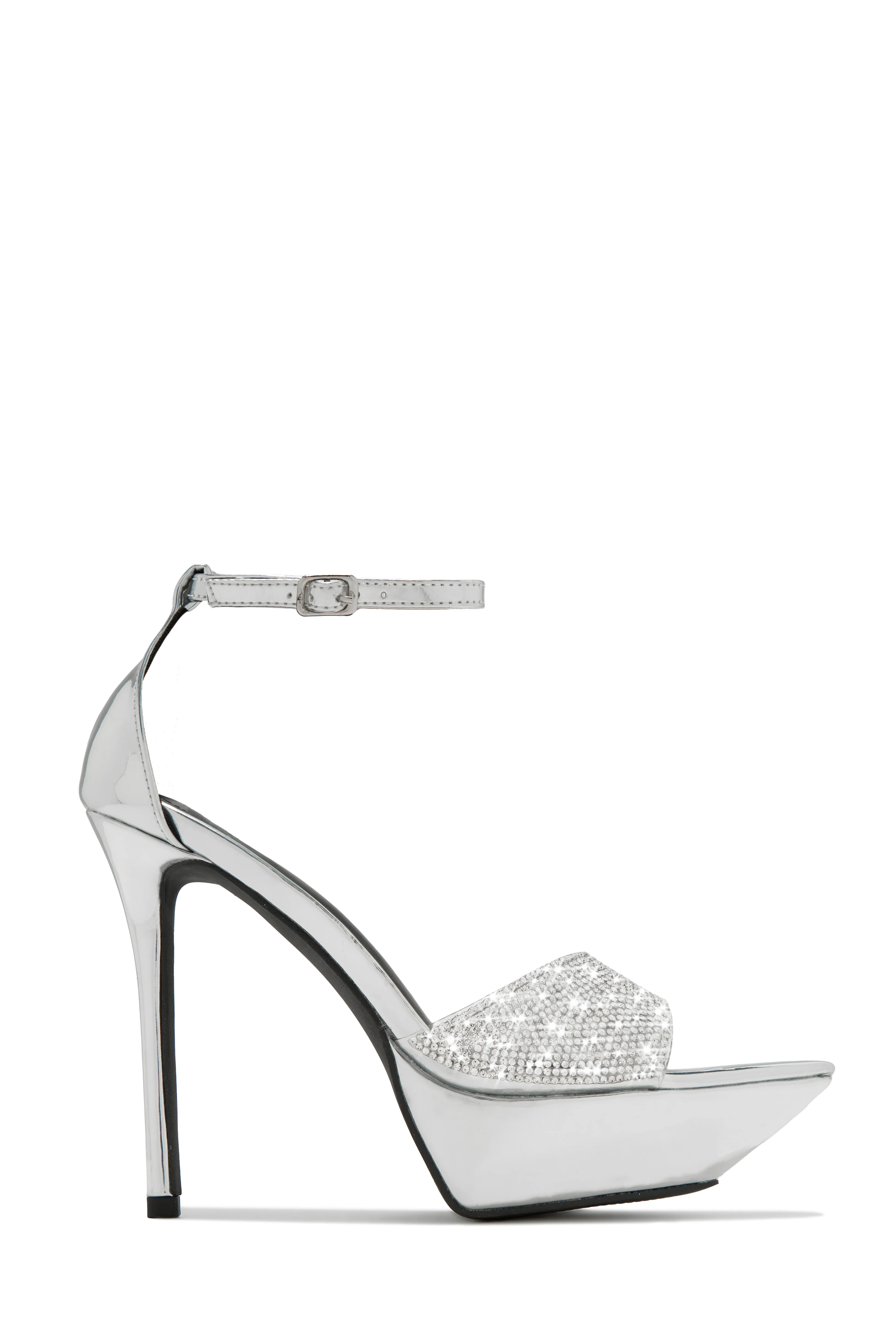 Sweet Fatale Embellished Platform Heels - Black - Image 8