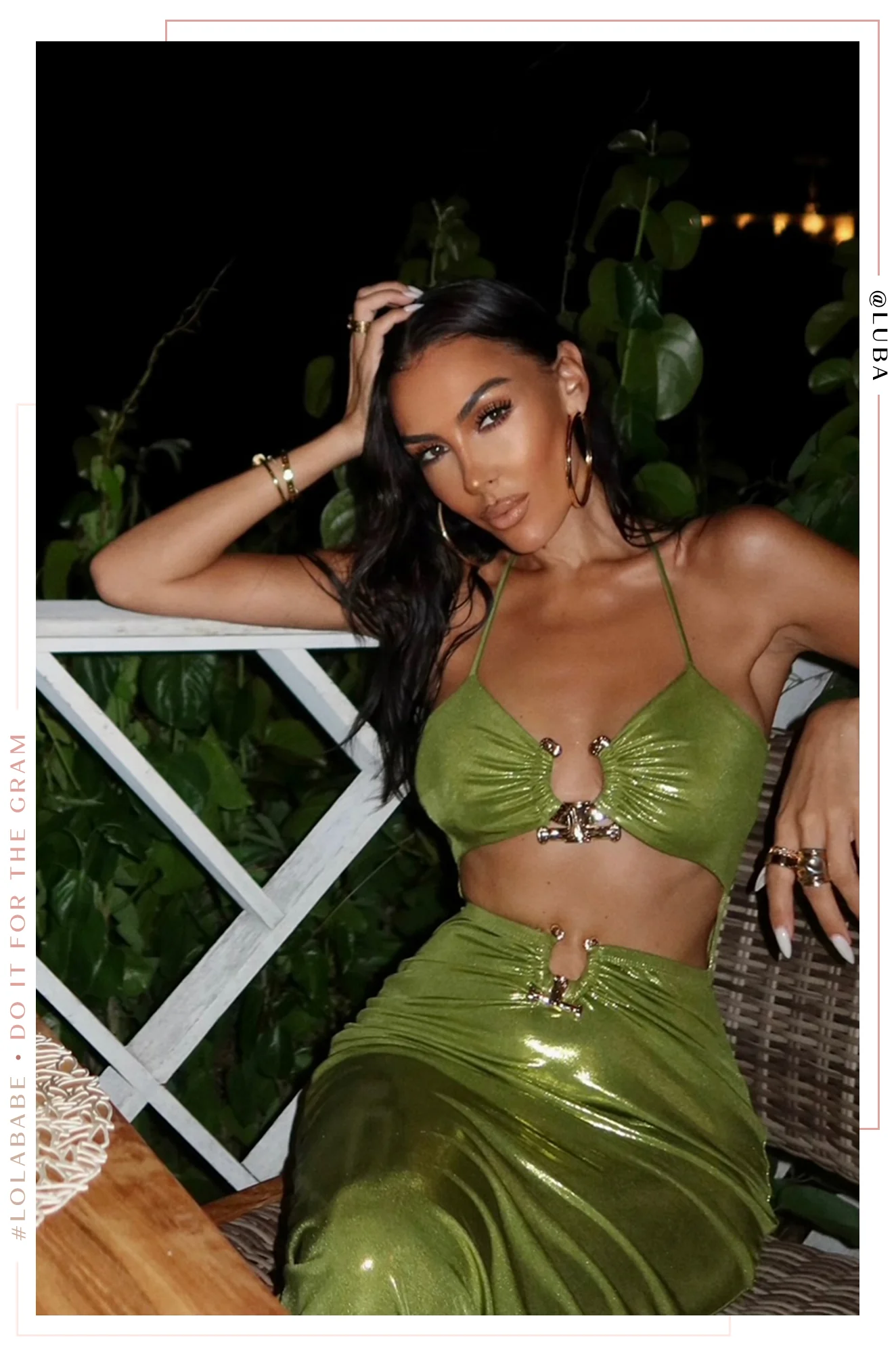 Syani Metallic Maxi Dress - Green - Image 19